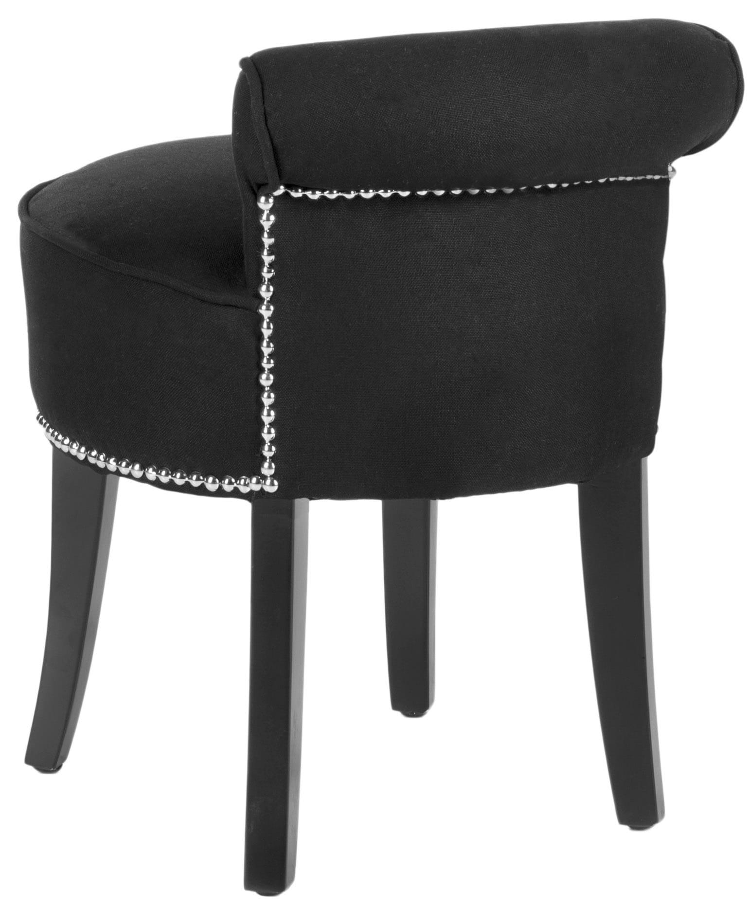 Georgia Vanity Stool - Black - Safavieh