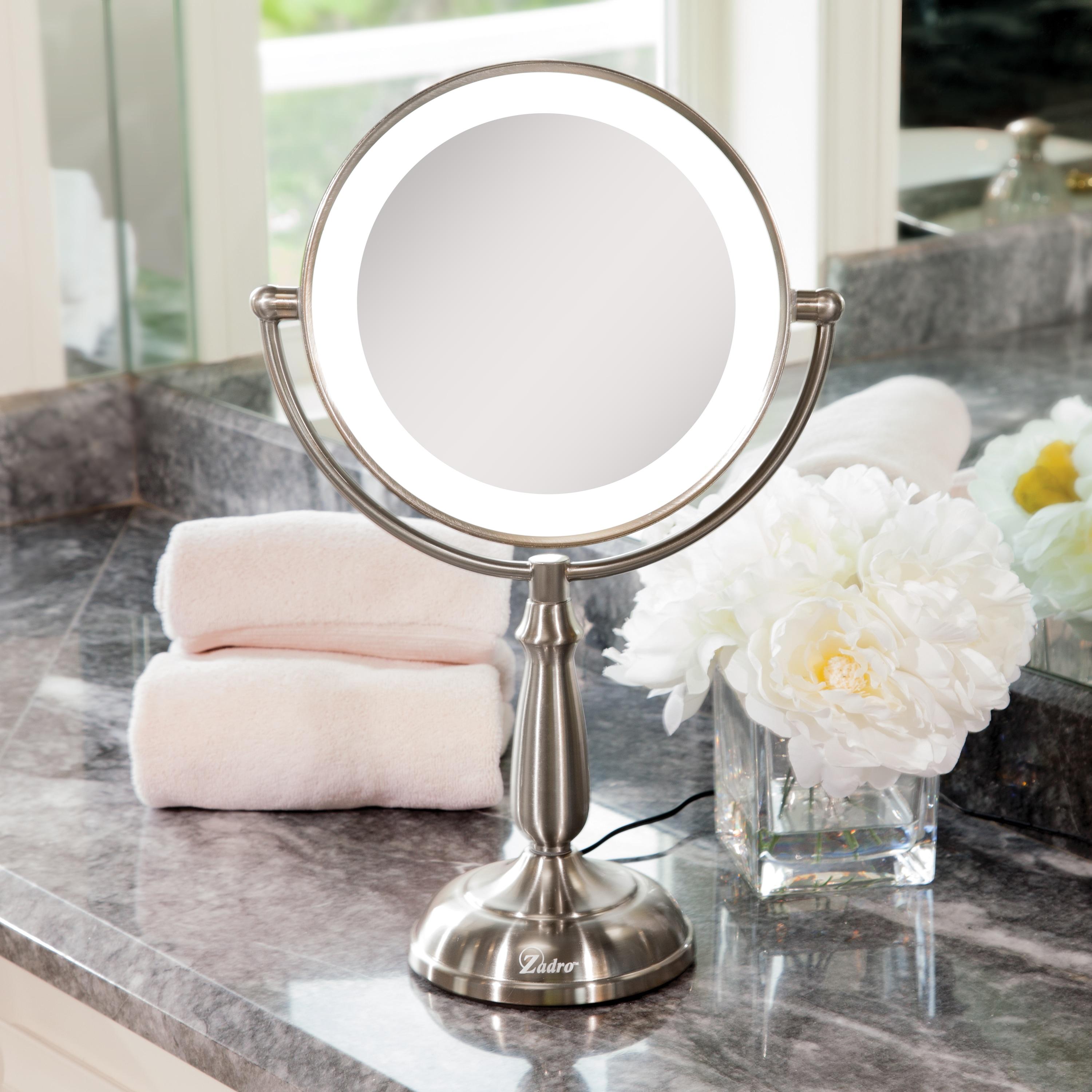 Zadro LED Lighted Makeup Mirrors for Women w/ Magnification & Cordless