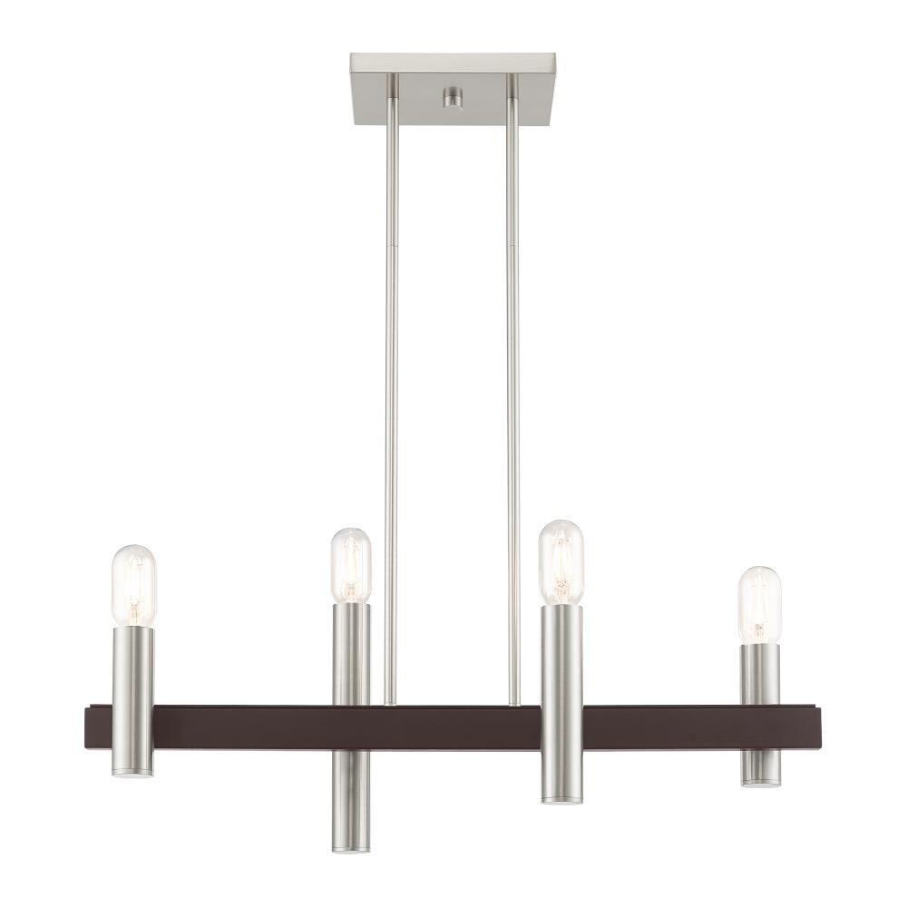 Livex Lighting Helsinki 4 - Light Chandelier in  Brushed Nickel