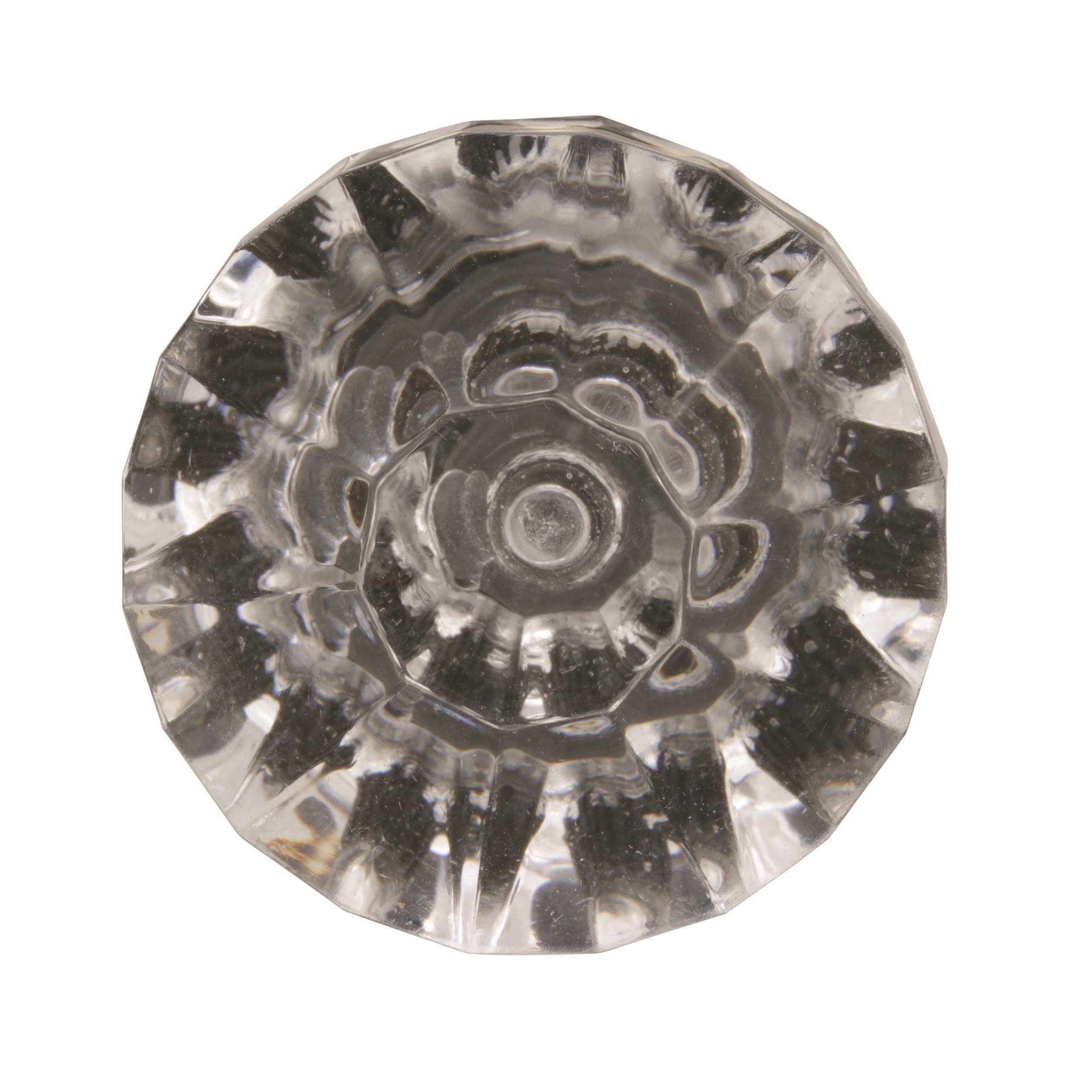 Round Clear Crystal and Oil-Rubbed Bronze Cabinet Knob