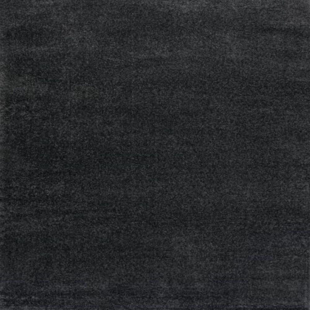 5'x5' Haze Solid Low-Pile, Black - JONATHAN Y