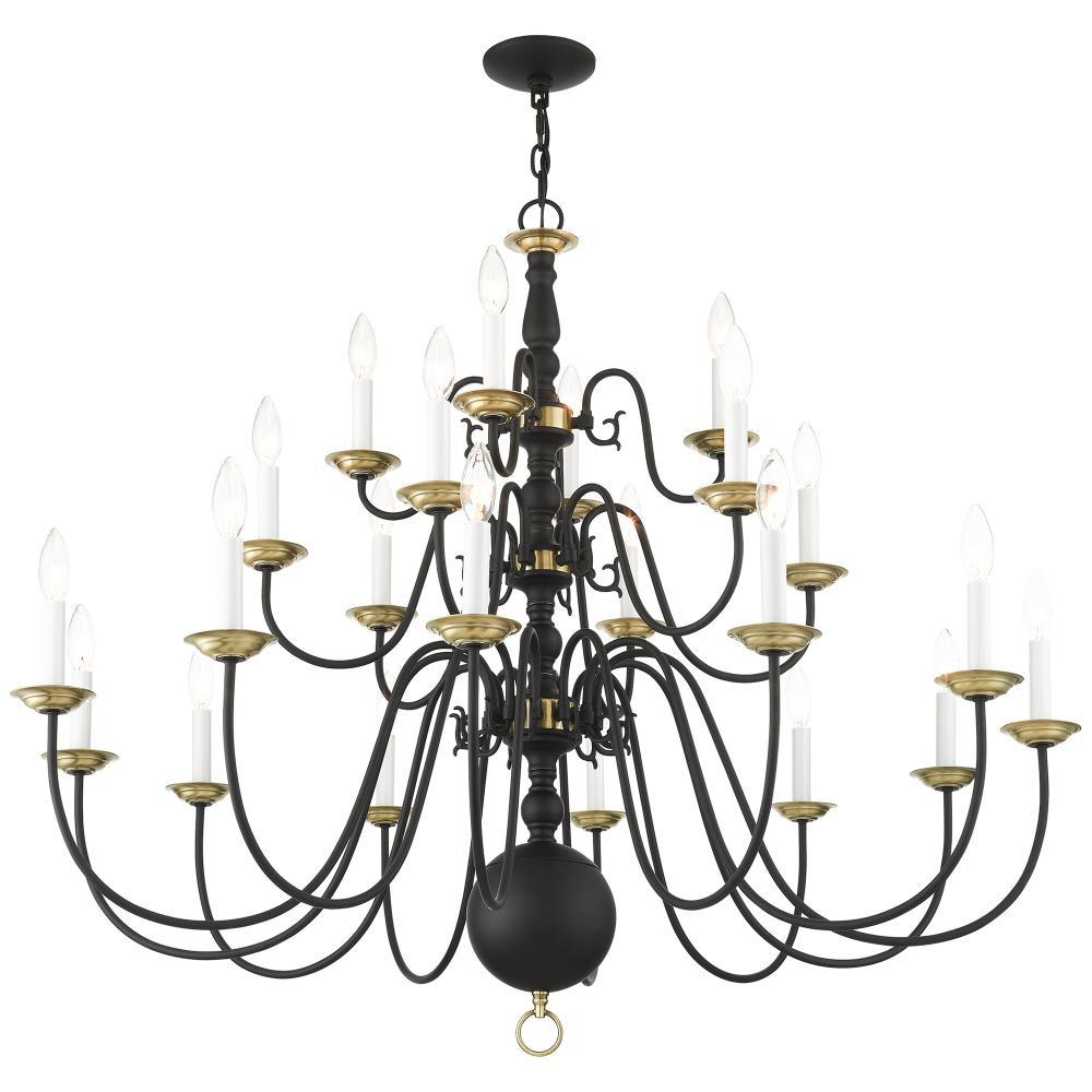 Livex Lighting Williamsburgh 22 - Light Chandelier in  Black