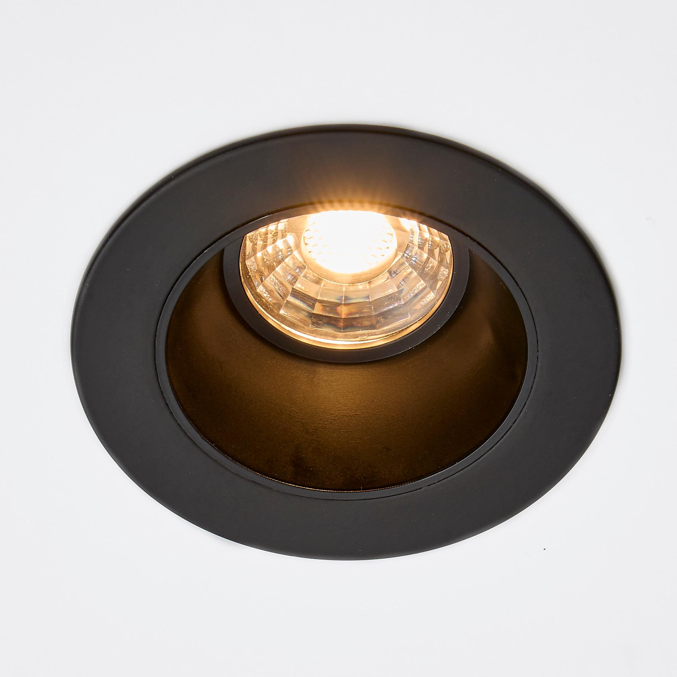 Maxxima 2 in. Ultra-Thin Recessed Anti-Glare LED Downlight - Canless IC Rated, 550 Lumens, 5 Color Temperature Selectable 2700K/3000K/3500K/4000K/5000K, Dimmable, Round Black Trim, 90 CRI, J-Box Incl