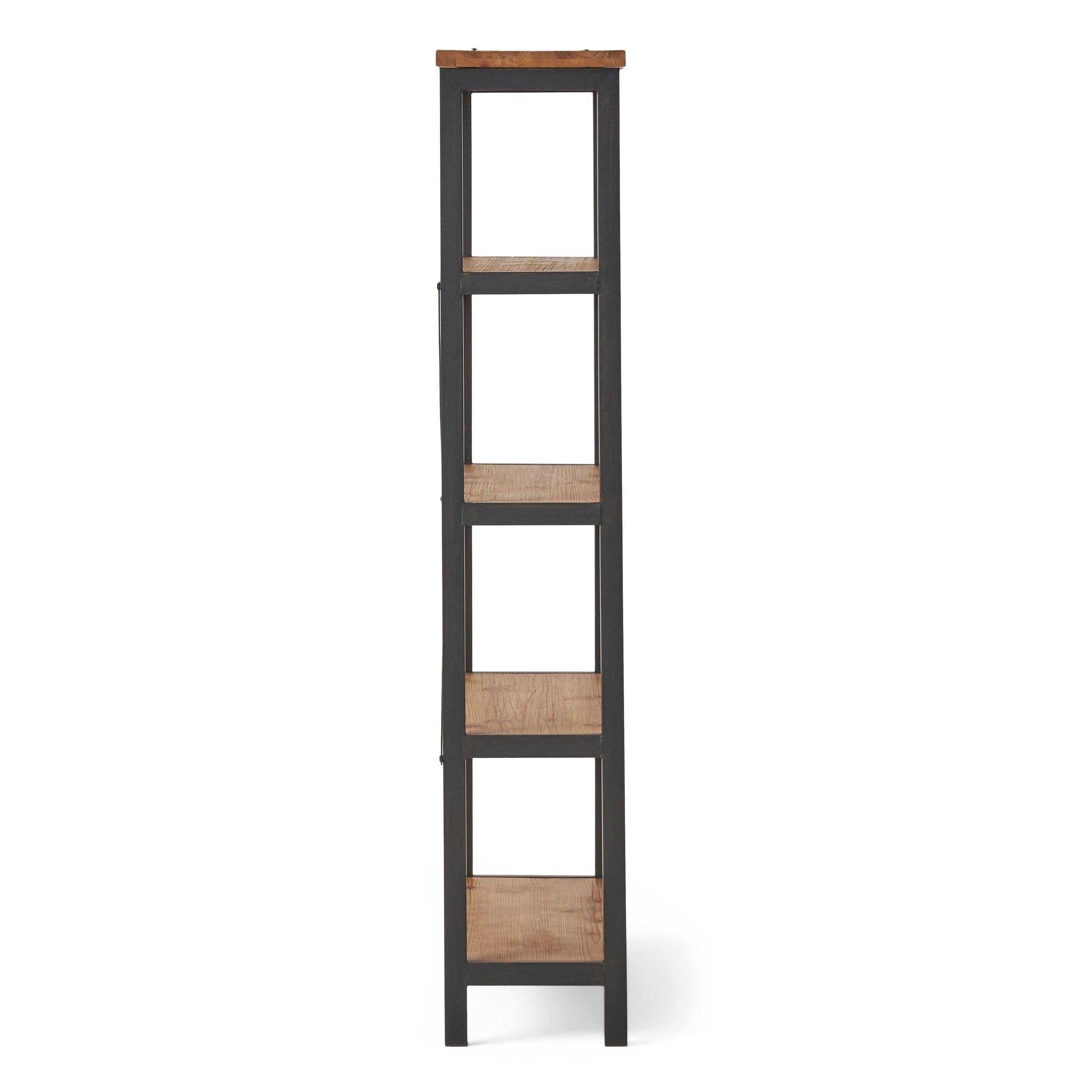 Christopher Knight Home Perth 68.5" 5-Shelf Industrial Bookcase Antique: Metal & Wood, 250lbs Capacity