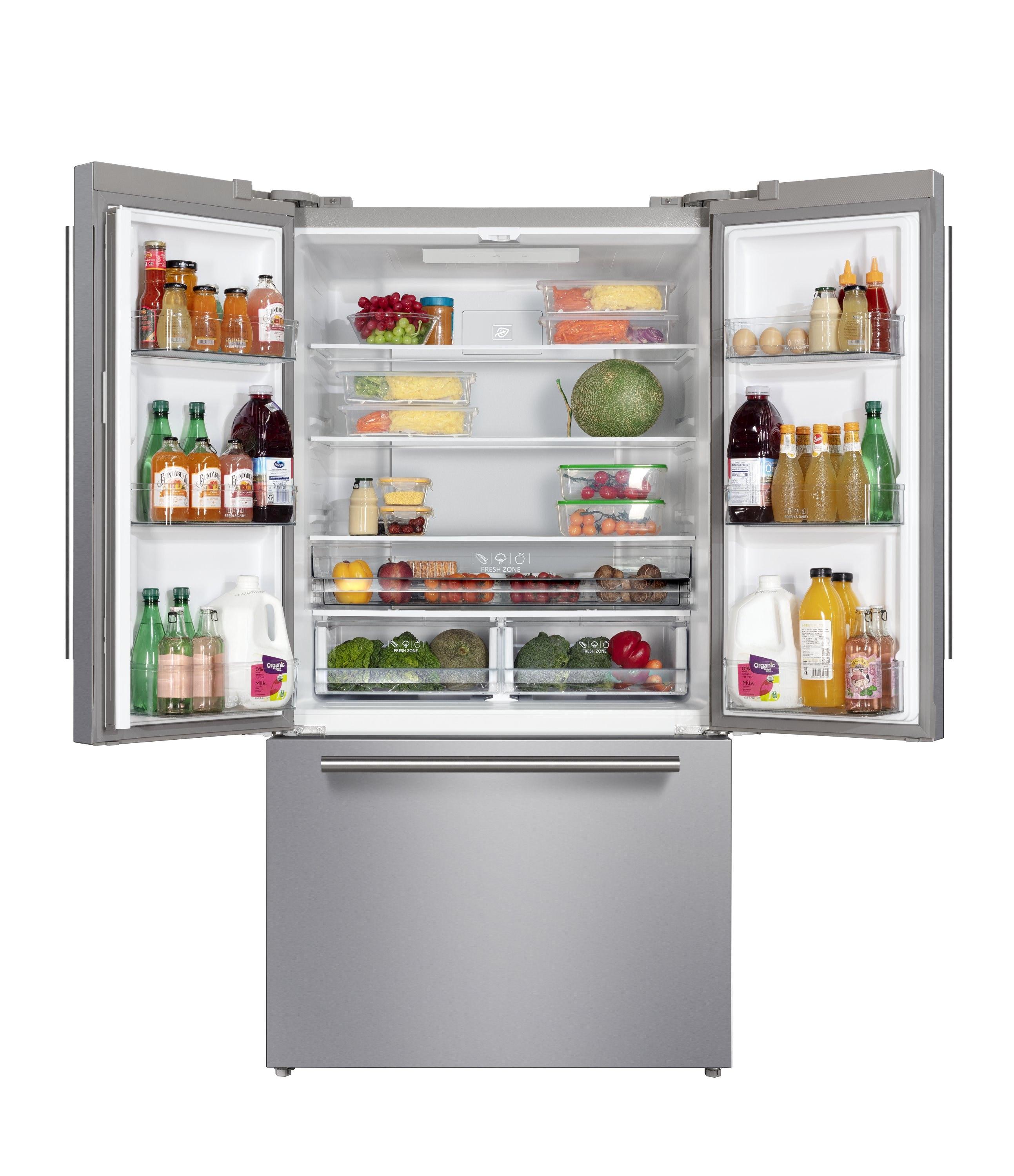 Hamilton Beach, 20.3 Cu. ft. French Door Refrigerator, Freestanding Installation, Platinum Silver, HZ7602