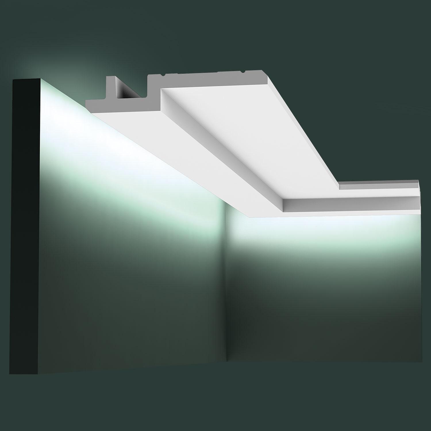 Orac Decor 1-1/4 in x 6-1/8 in x 78-3/4 in Primed White Plain Polyurethane Crown Moulding