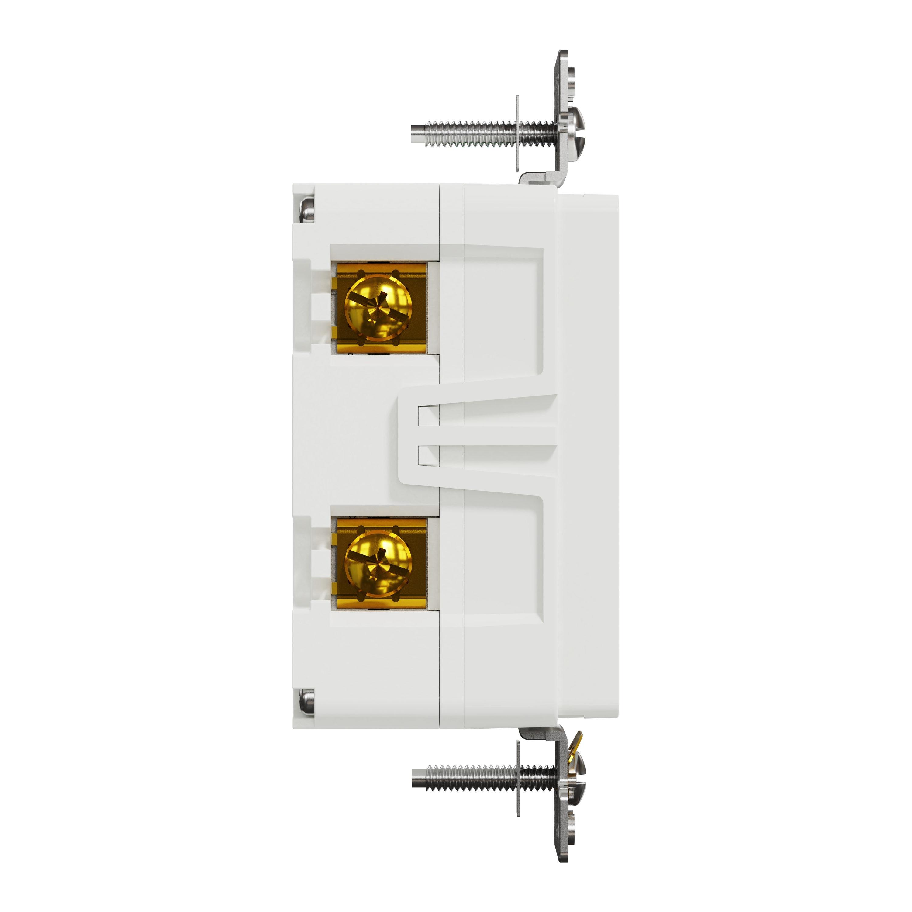Square D X Series 15 -Amp 125-volt Tamper Resistant Weather Resistant GFCI Residential Decorator Outlet , Matte White