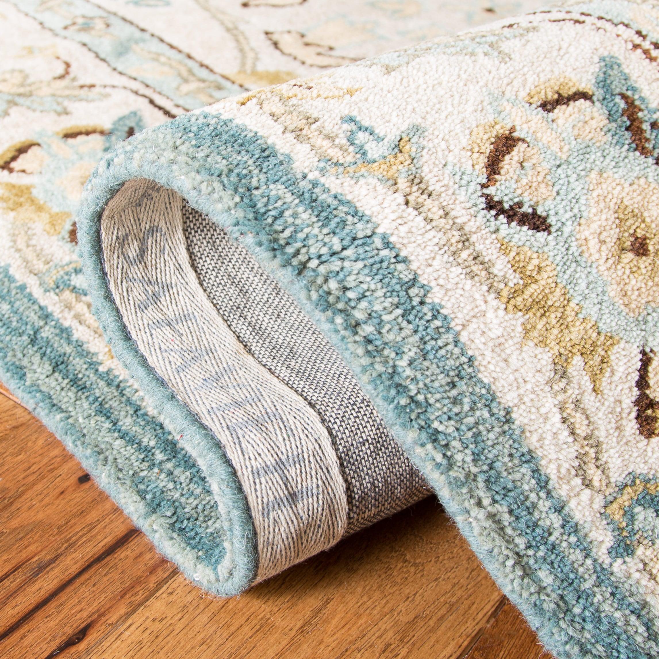 Antiquity AT812 Hand Tufted Indoor Accent Rug - Peacock/Blue - 3'x5' - Safavieh