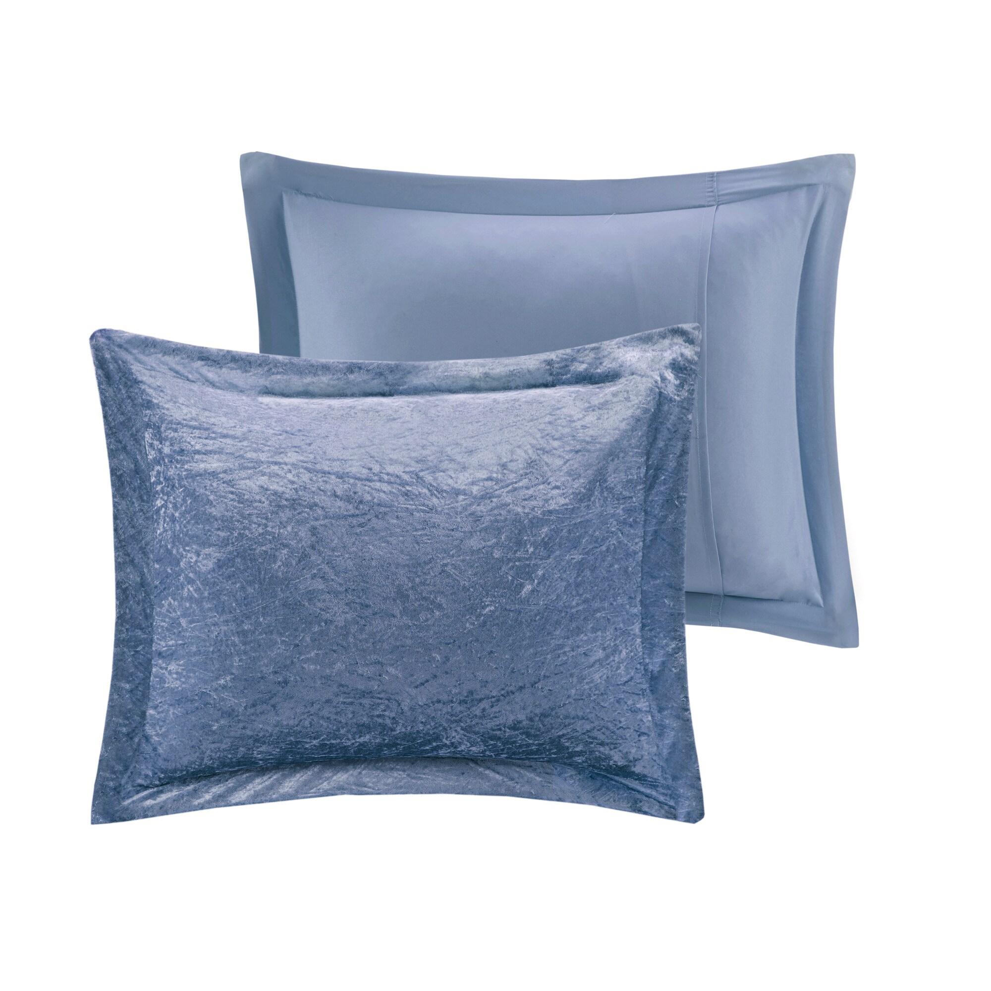 Felicia Crushed Velvet Comforter Set with Throw Pillow