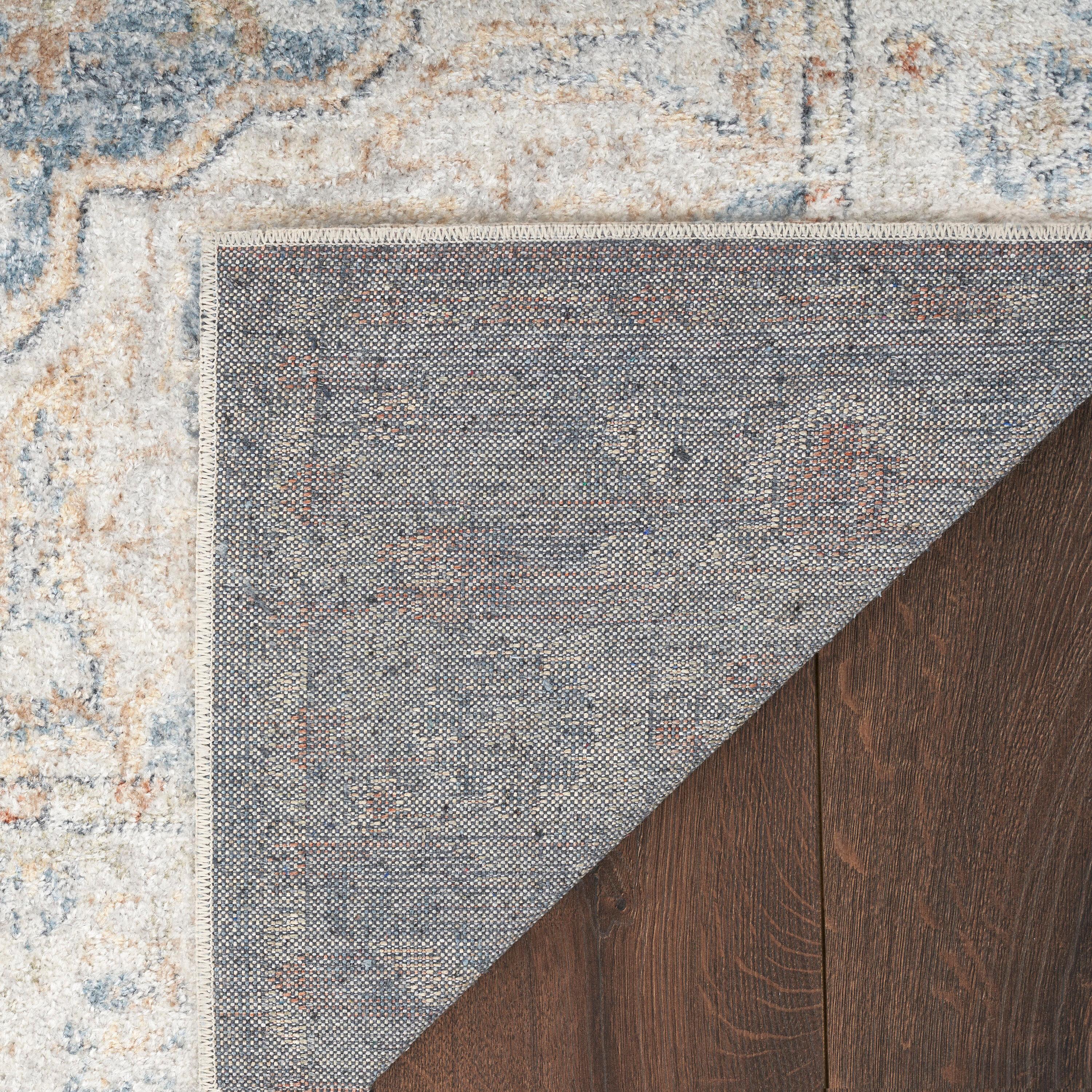 Nourison Astra Machine Washable Vintage Medallion Indoor Rug Denim Multi 6'7" x 9'