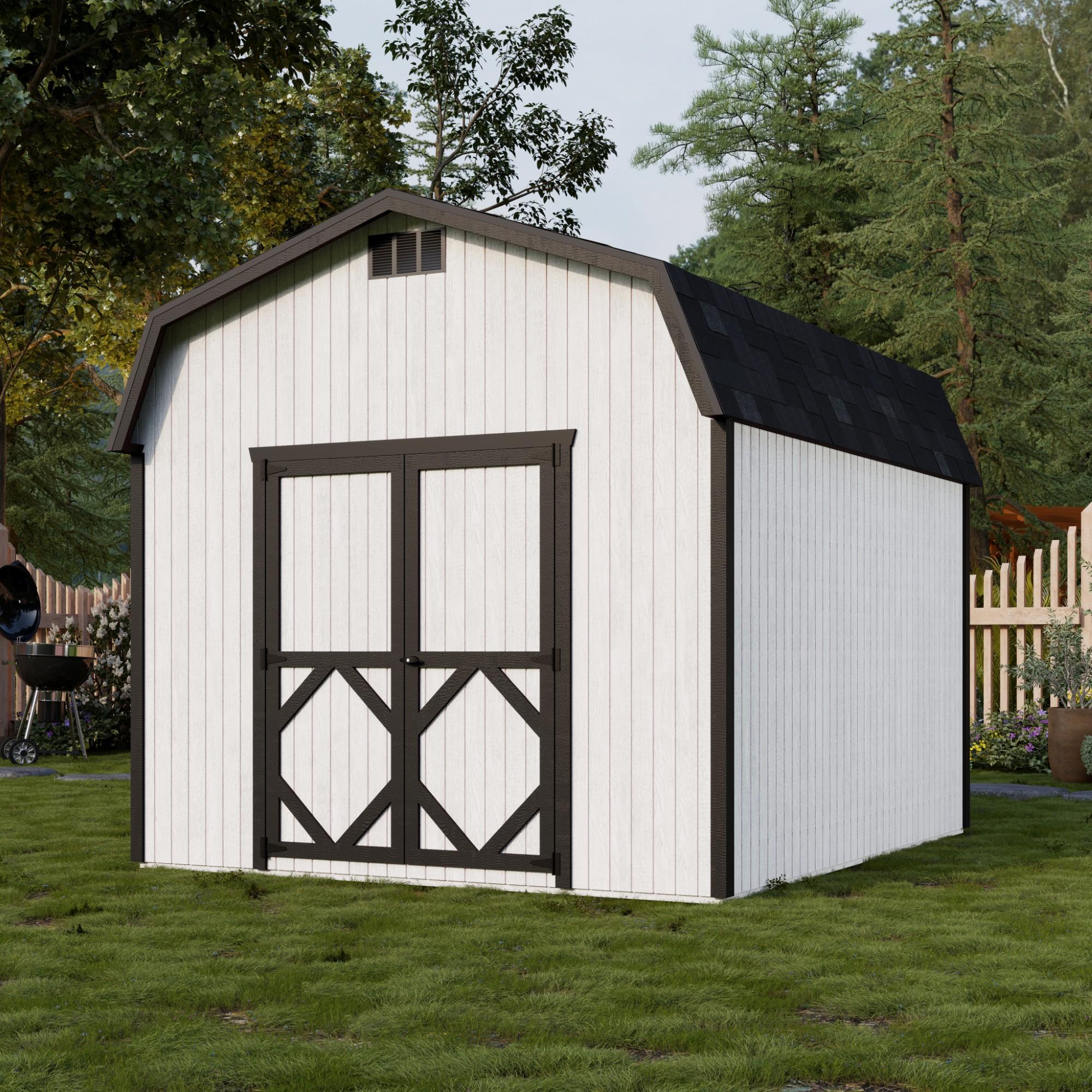 Little Cottage Co. Classic Gambrel Outdoor Wood Storage Barn with 6 ft. Sidewalls