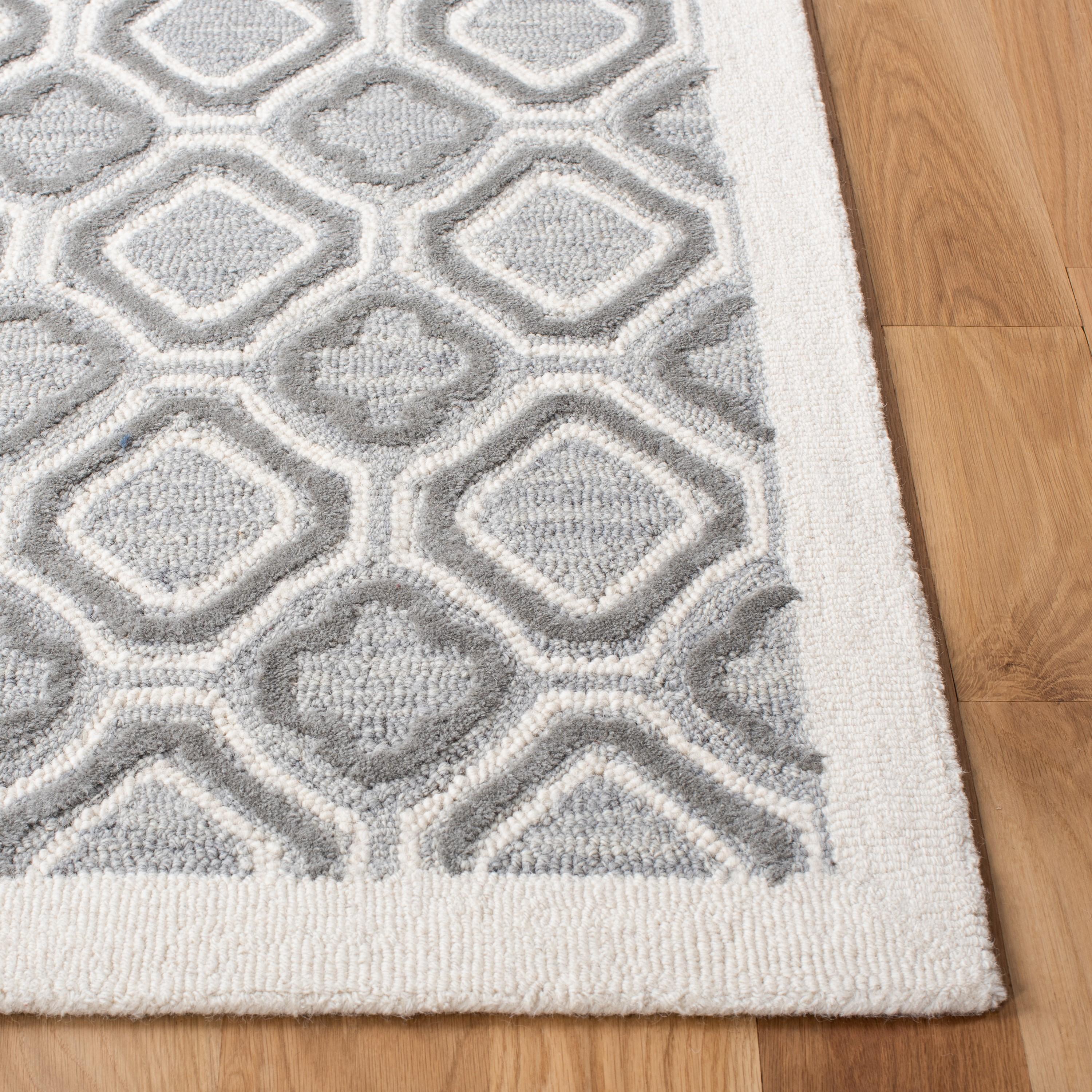 Metro MET701 Hand Tufted Area Rug - Ivory/Grey - 8'x10' - Safavieh.