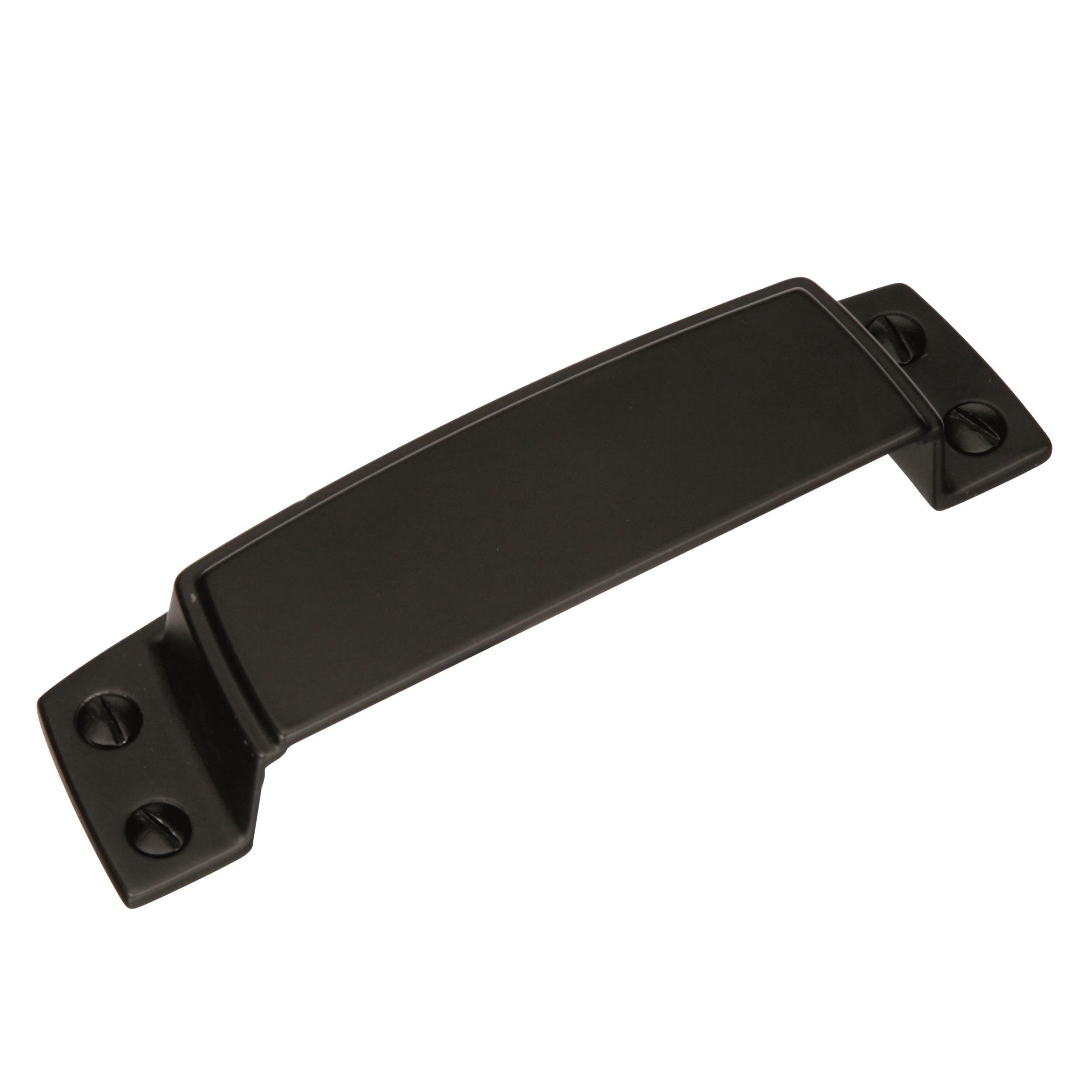 Amerock Highland Ridge 3-1/2 inch (89mm) Center-to-Center Black Bronze Cabinet Cup Pull