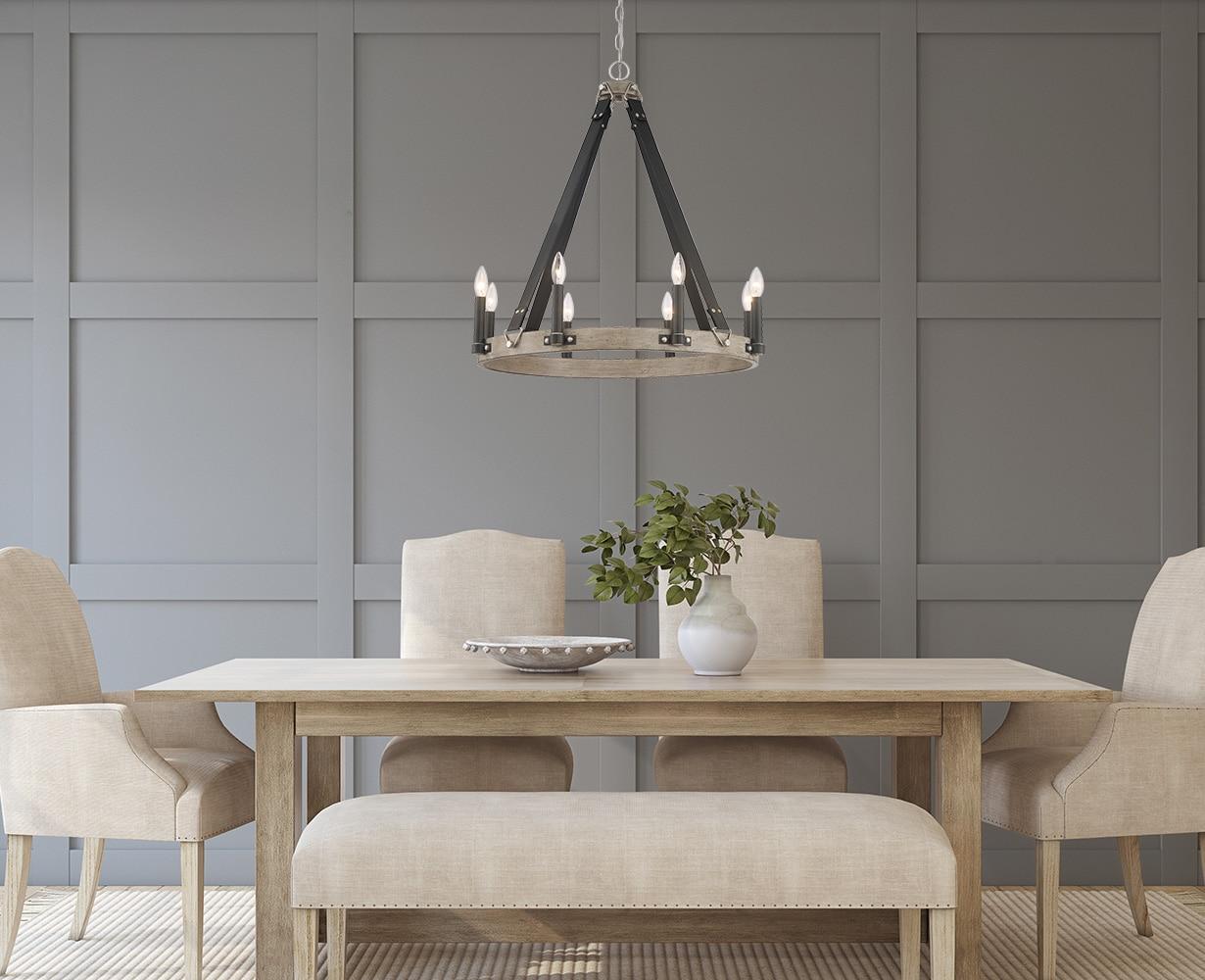 8 Light Chandelier     -Traditional Installation Minka Lavery 3878-693