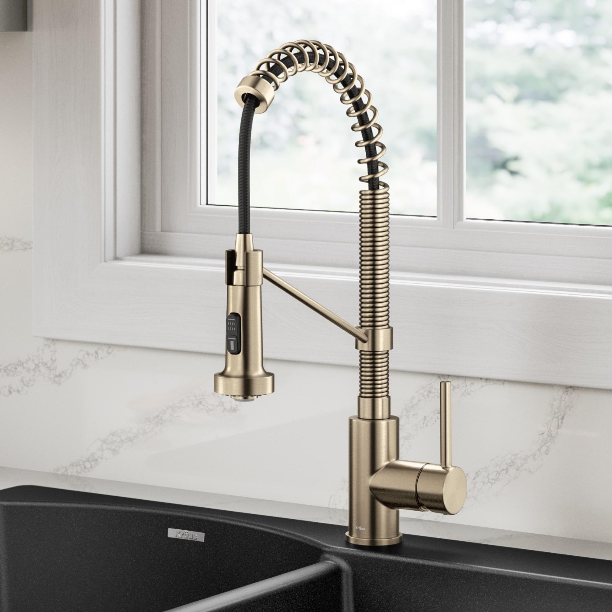 KRAUS Bolden Commercial Style 2-Function Single Handle Pull Down Kitchen Faucet