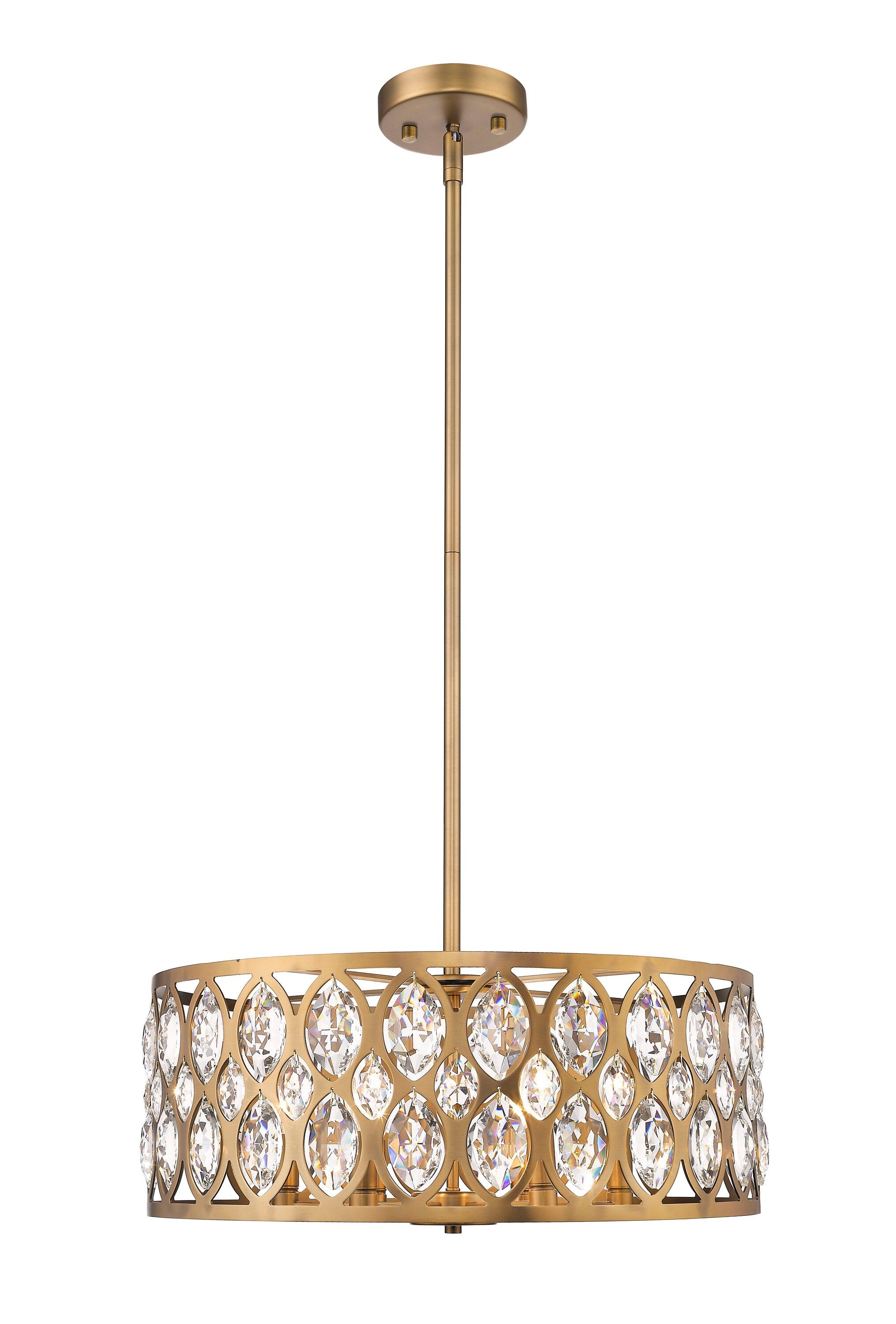 Z-Lite Dealey 6 - Light Chandelier in  Heirloom Brass