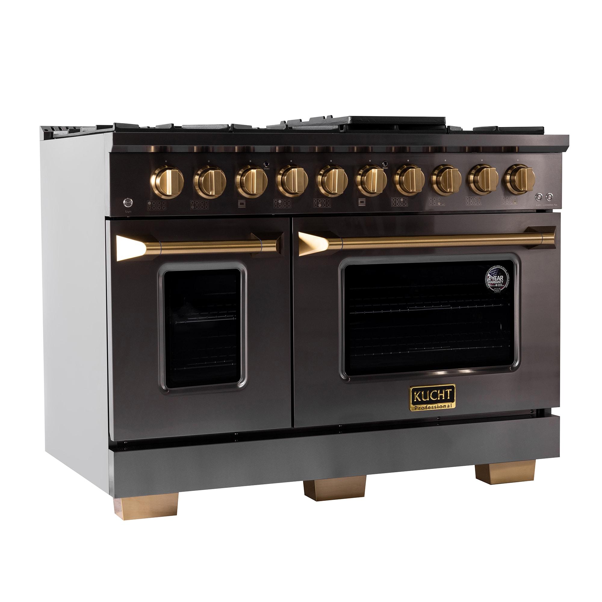 Gemstone Professional 48-in Natural Gas Range in Titanium Stainless Steel