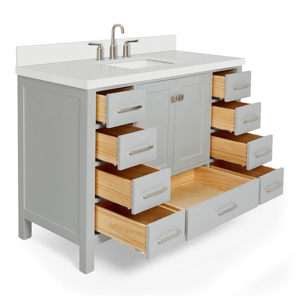 Ariel A049swqrvo Cambridge 49" Free Standing Single Basin Vanity Set - Grey