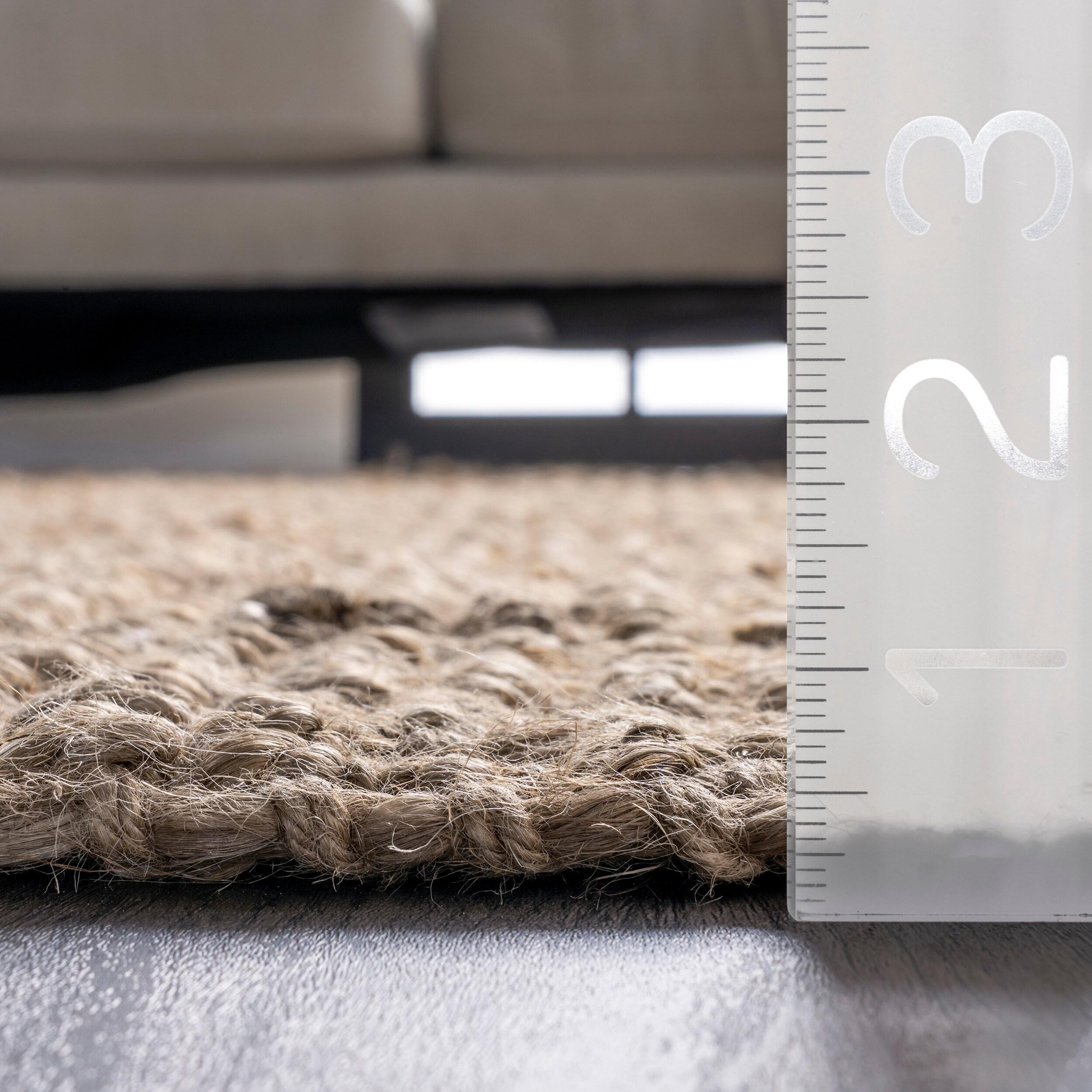 nuLOOM Daniela Chunky Jute Natural 6' x 9' Farmhouse Area Rug