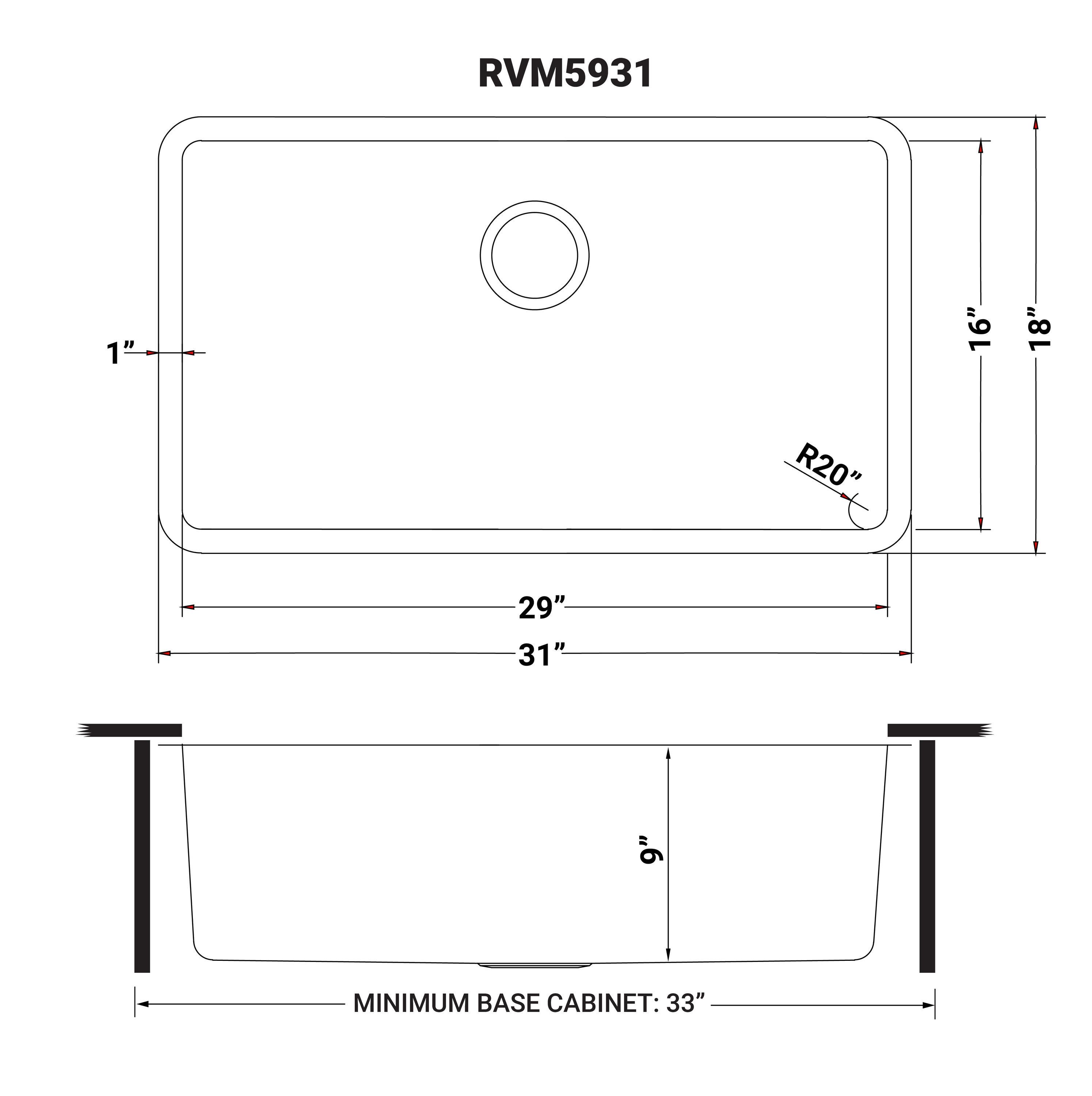 Ruvati 32-inch Undermount Kitchen Sink 16 Gauge Stainless Steel
