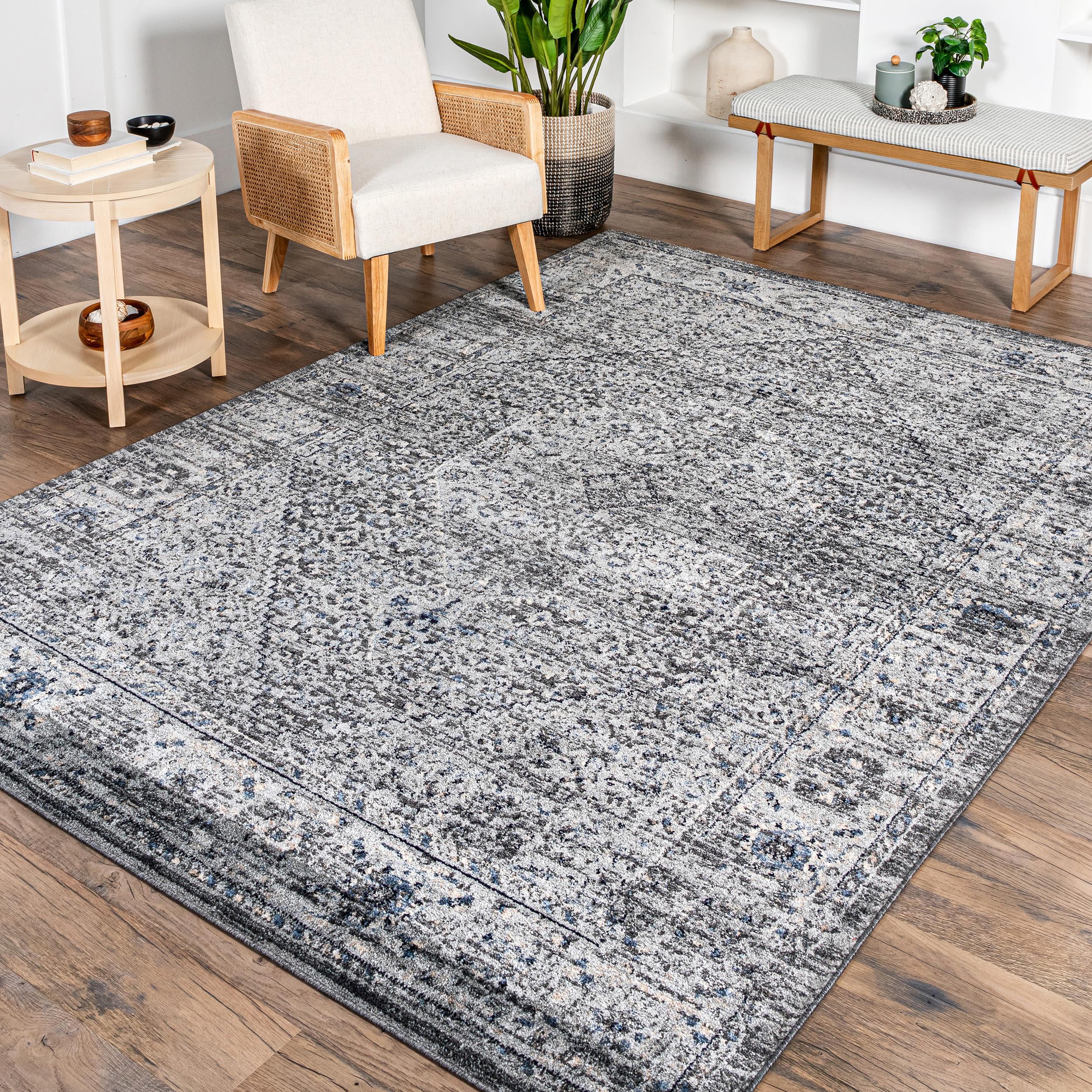 Nuloom Doris Geometric 9x12 Indoor Area Rug for Living Room Bedroom Dining Room Kitchen, Grey/Ivory