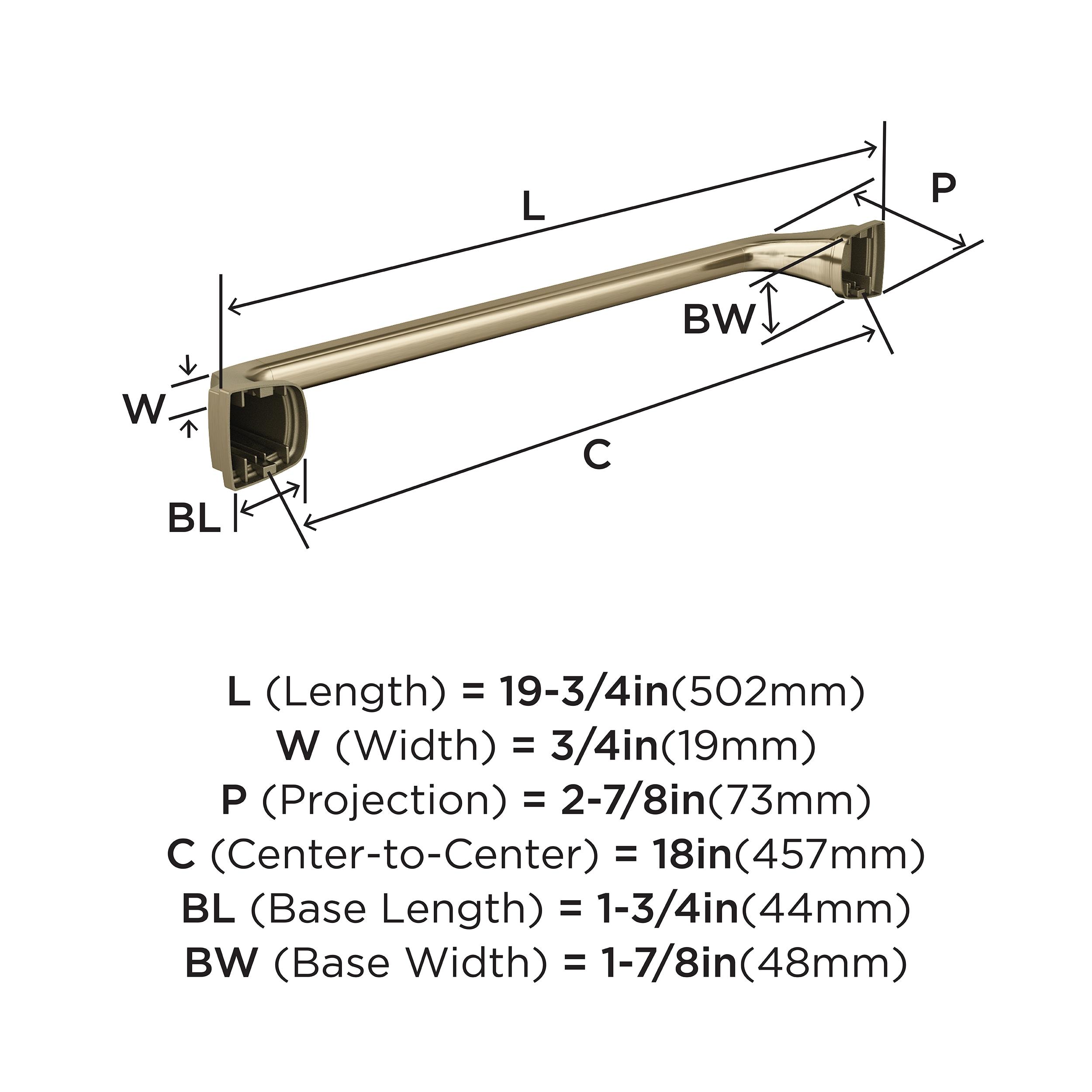 Amerock Revitalize Golden Champagne 18 inch (457mm) Towel Bar