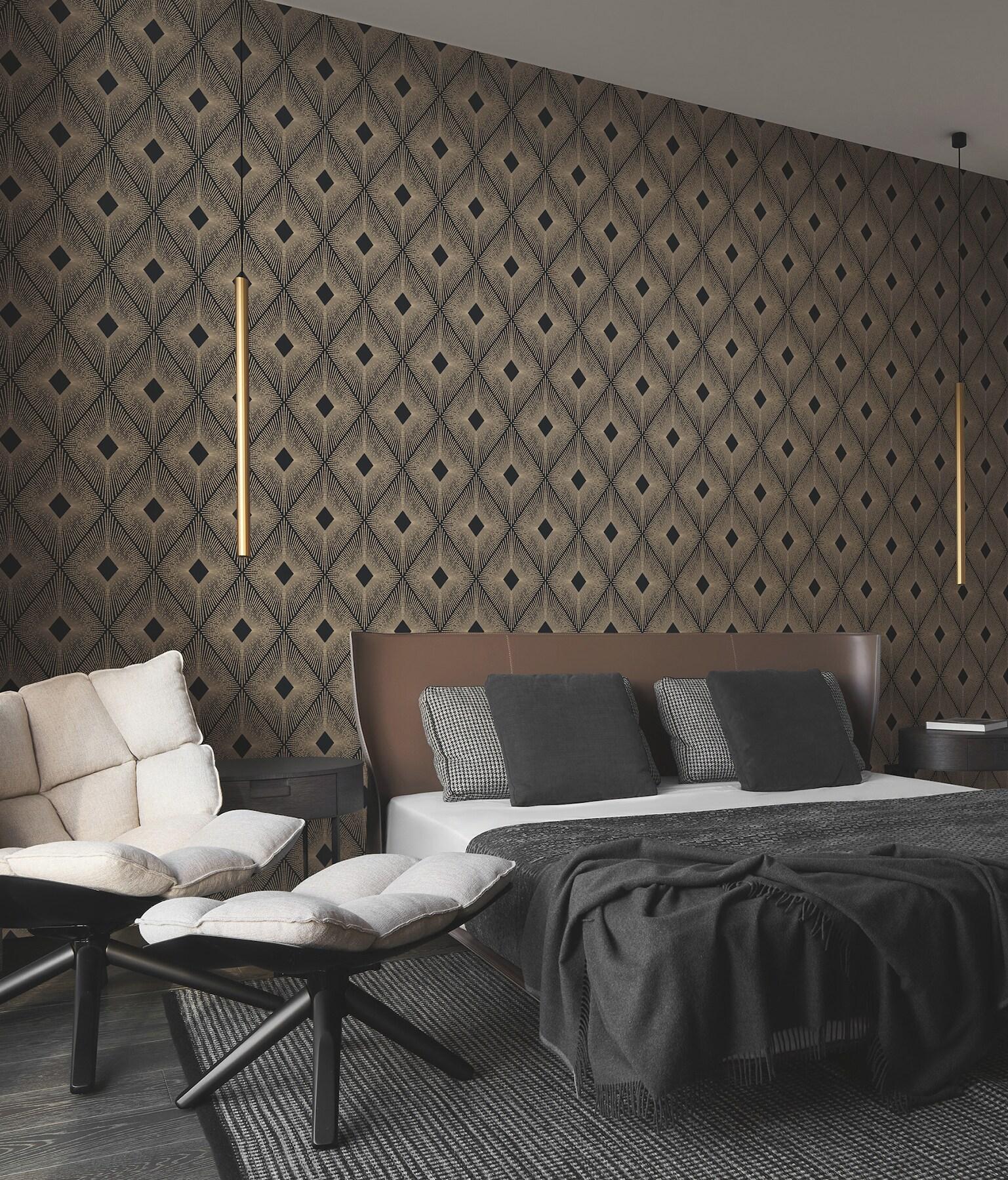 Antonina Vella Modern Metals Modern Geometric Wallpaper