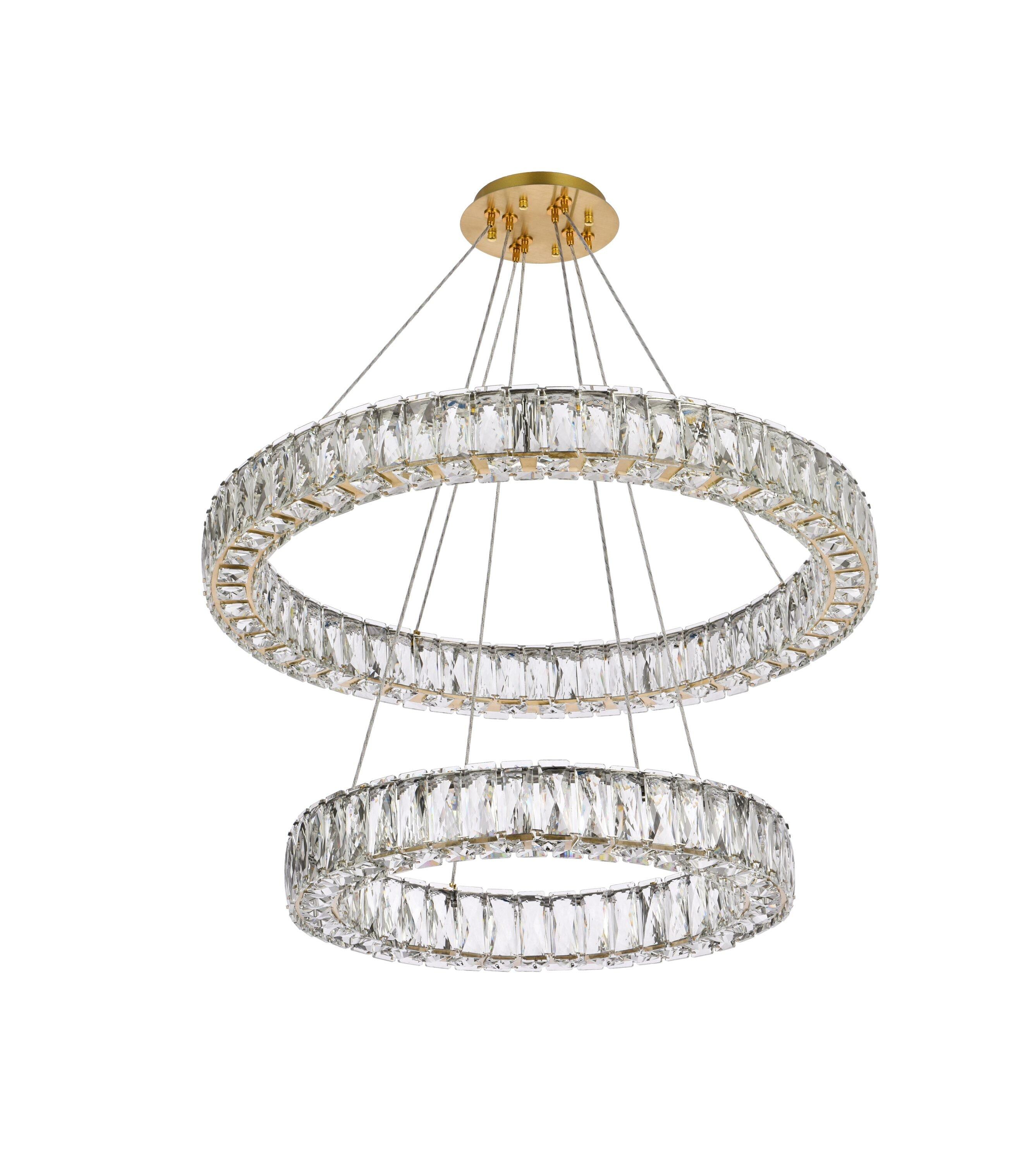 Elegant Lighting Monroe 2 - Light Chandelier in  Gold