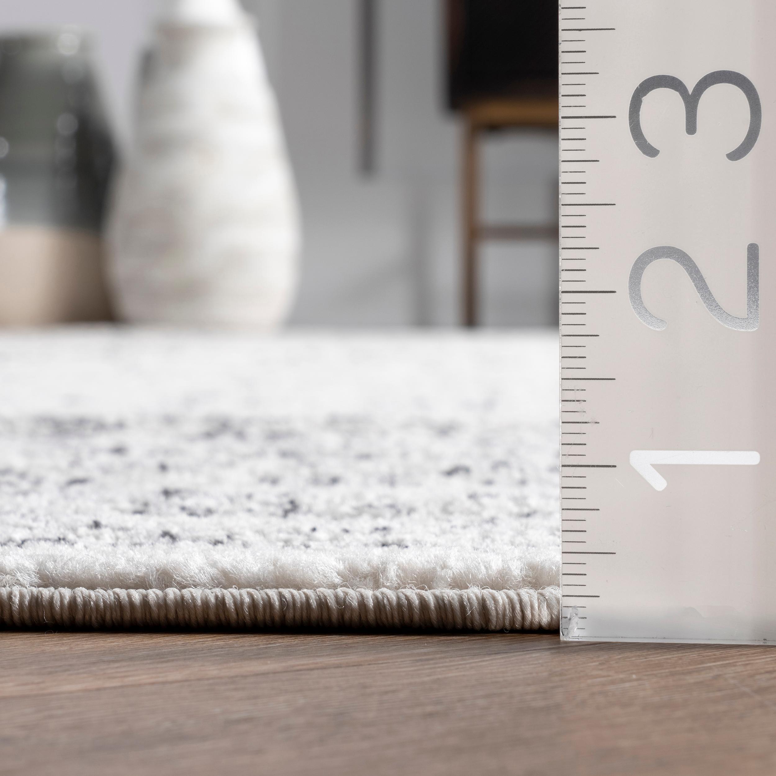 Nuloom Minta Medallion 6 Square Indoor Area Rug for Living Room Bedroom Dining Room Kitchen, Grey/Ivory