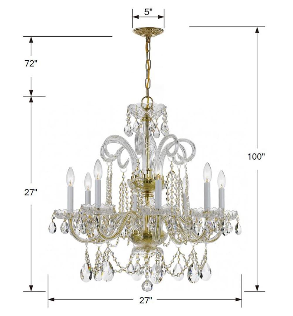 Traditional Crystal 5008-PB-CL-MWP Chandelier