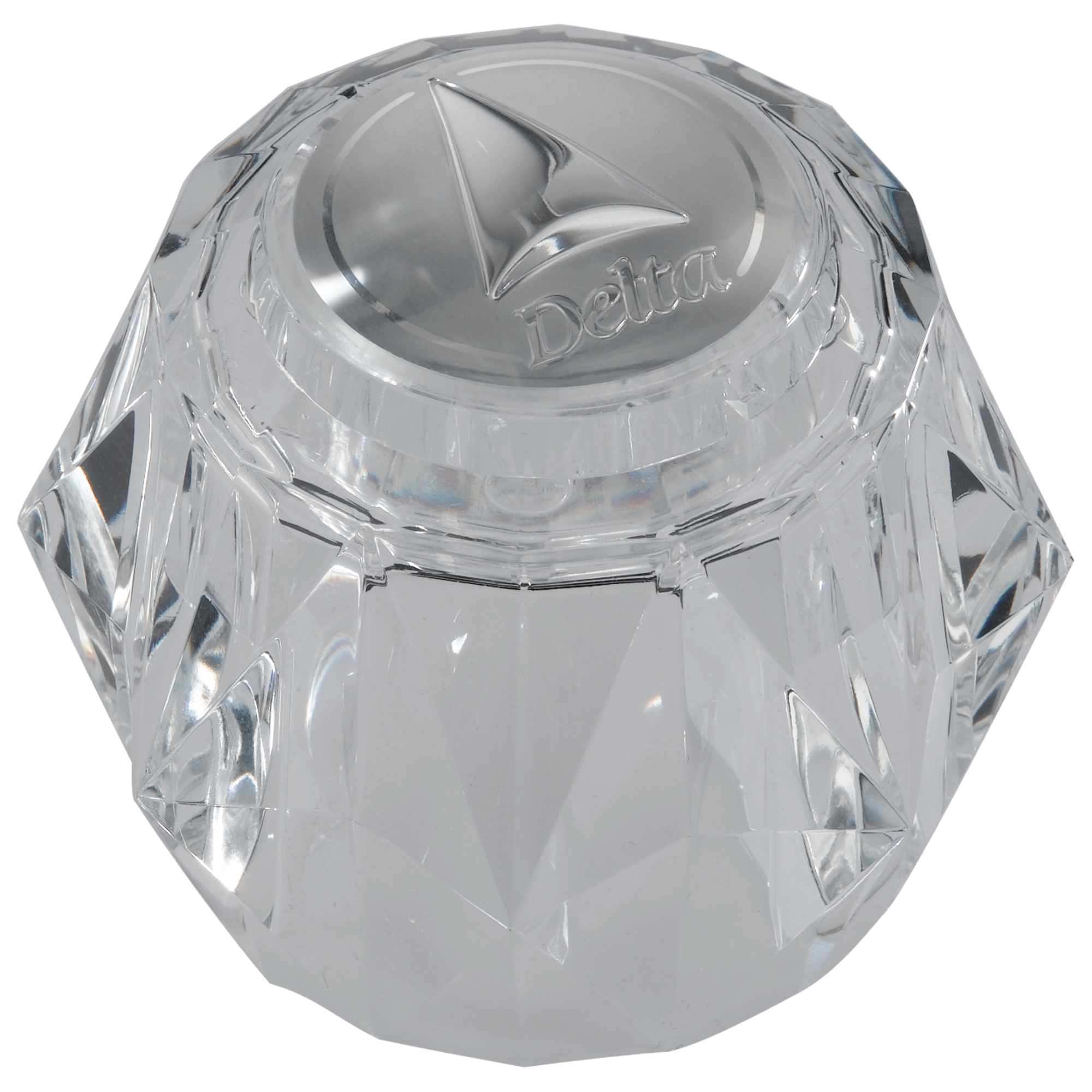 Clear Knob Handle with Button and Screw