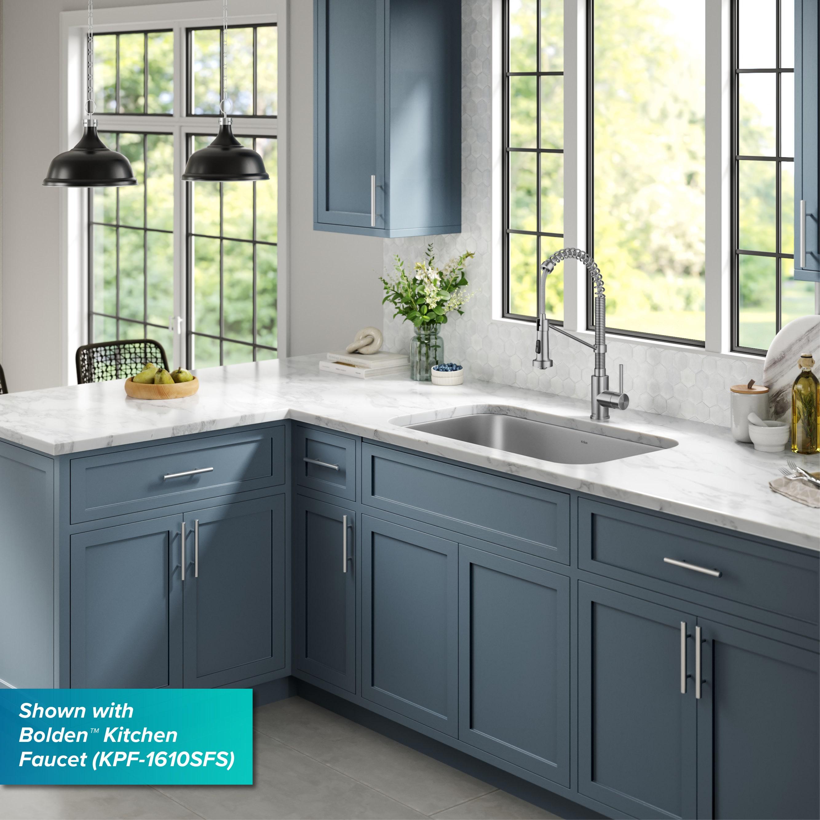 KRAUS Premier Undermount Single Bowl 18-Gauge Stainless Steel Kitchen Sink