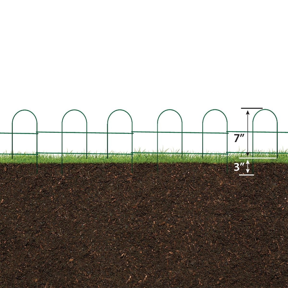 Origin Point Garden Craft Round Folding Border Fence, Green, 10'L x 10" H