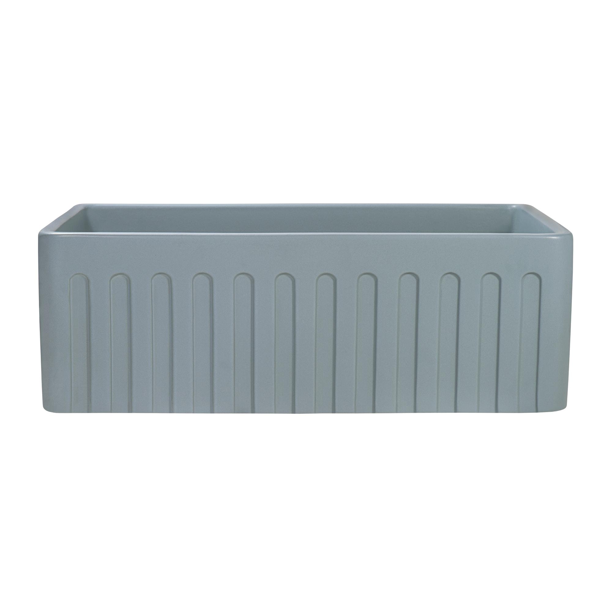 Ruvati 33 inch Fireclay Farmhouse Apron-Front Kitchen Sink Reversible