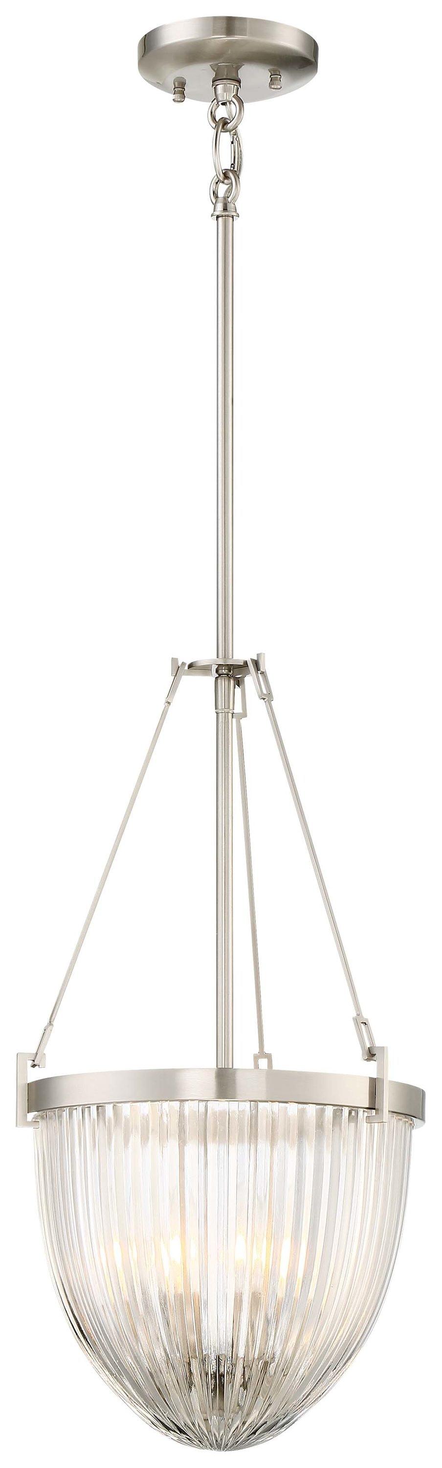 Minka Lavery 2323-84 Atrio 11.25" 3 Light Pendant in Brushed Nickel