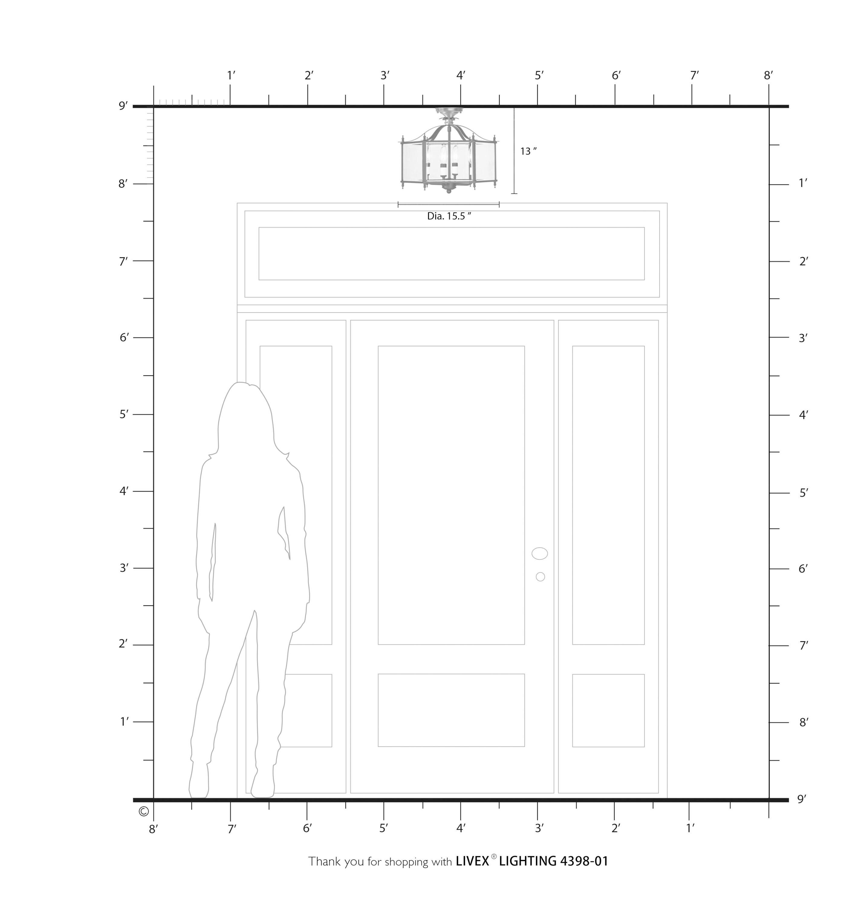 Livex Lighting Livingston 4 - Light Pendant in  Antique Brass