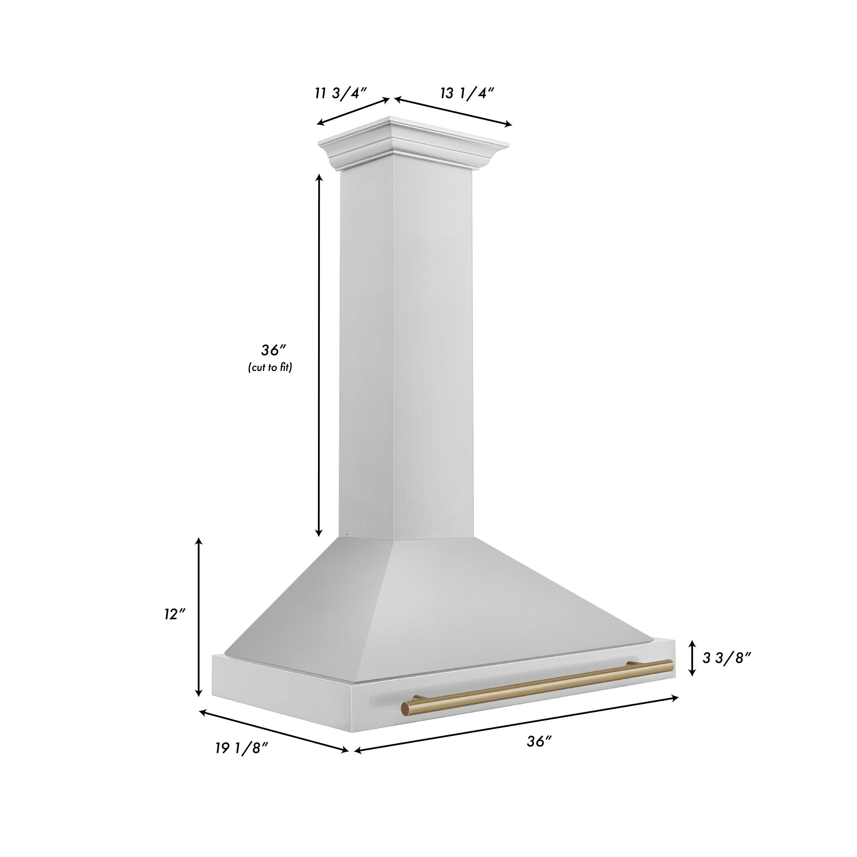 36" 400 CFM Ducted Wall Mount Range Hood