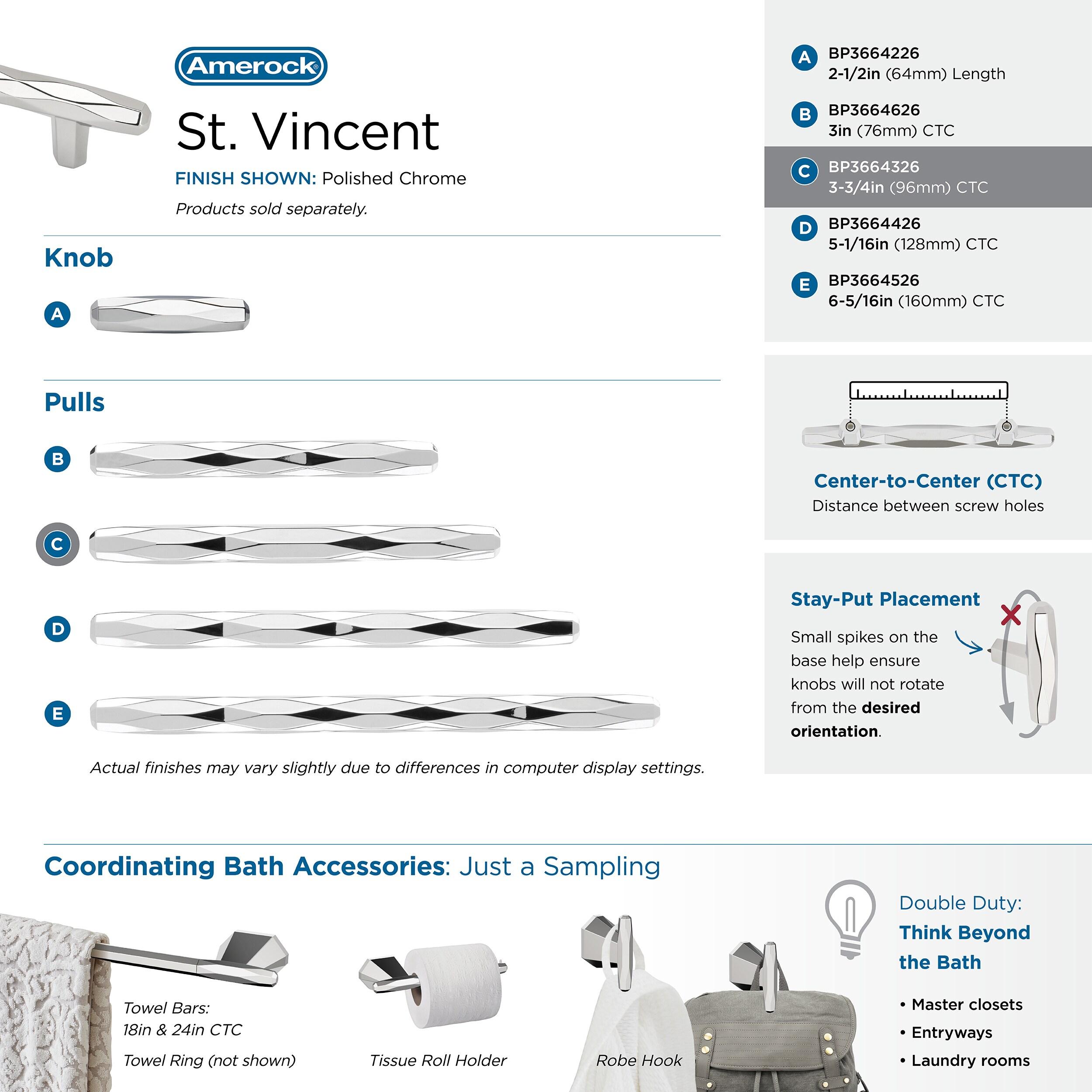 St. Vincent 3 3/4" Center to Center Bar Pull