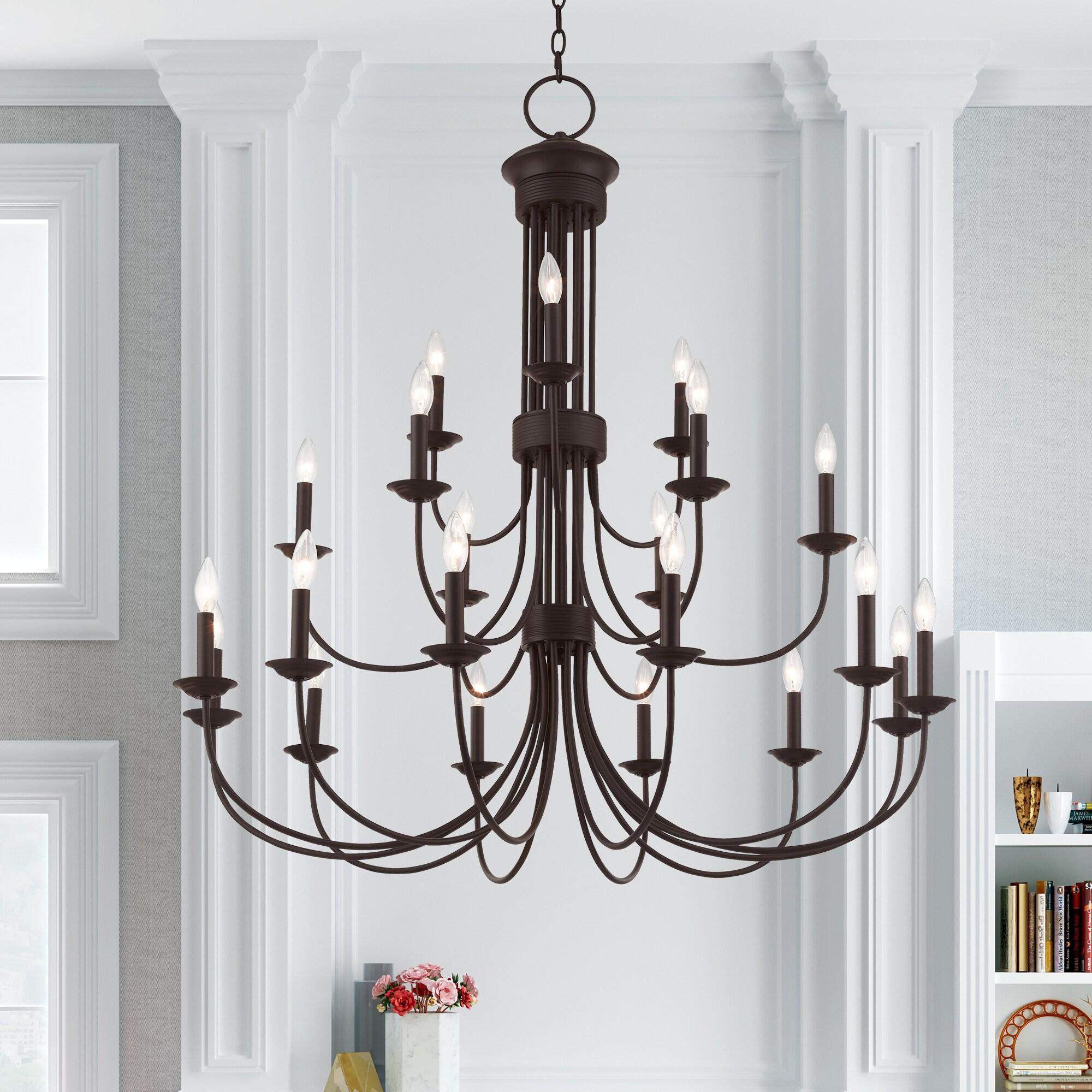 Livex Lighting Estate 21 - Light Chandelier in  Bronze