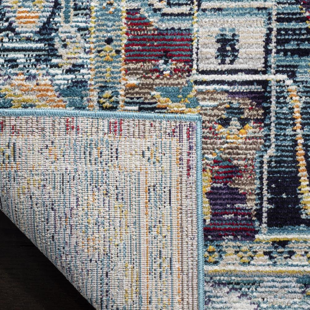 Crystal CRS503 Power Loomed Indoor Area Rug - Teal/Purple - 5'x8' - Safavieh