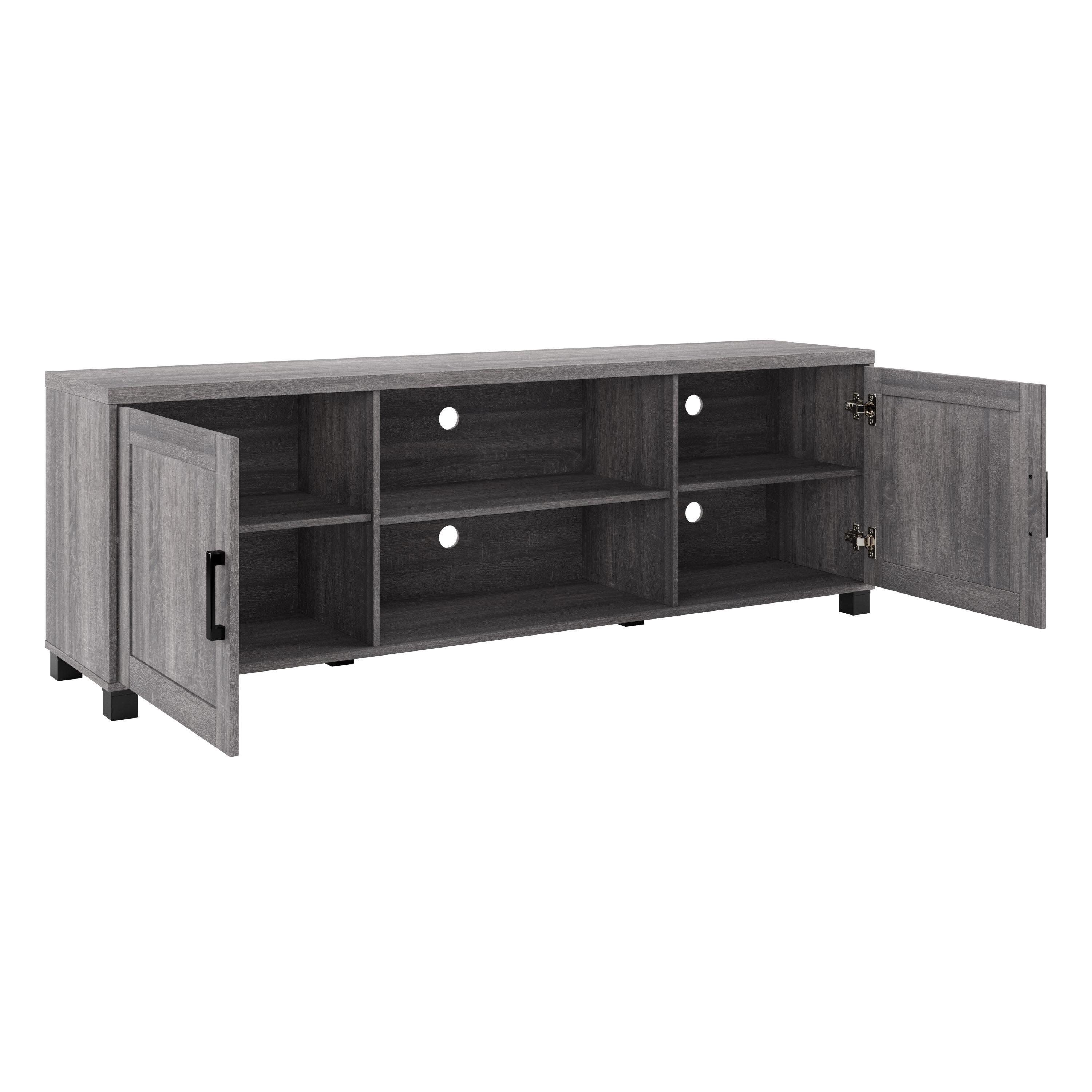 CorLiving Virlomi Contemporary Dark Gray TV Stand with Storage for Most TVs up to 85 Inch - Living Room Entertainment Center with Storage, Stylish TV Stand for Living Room, Modern TV Stands