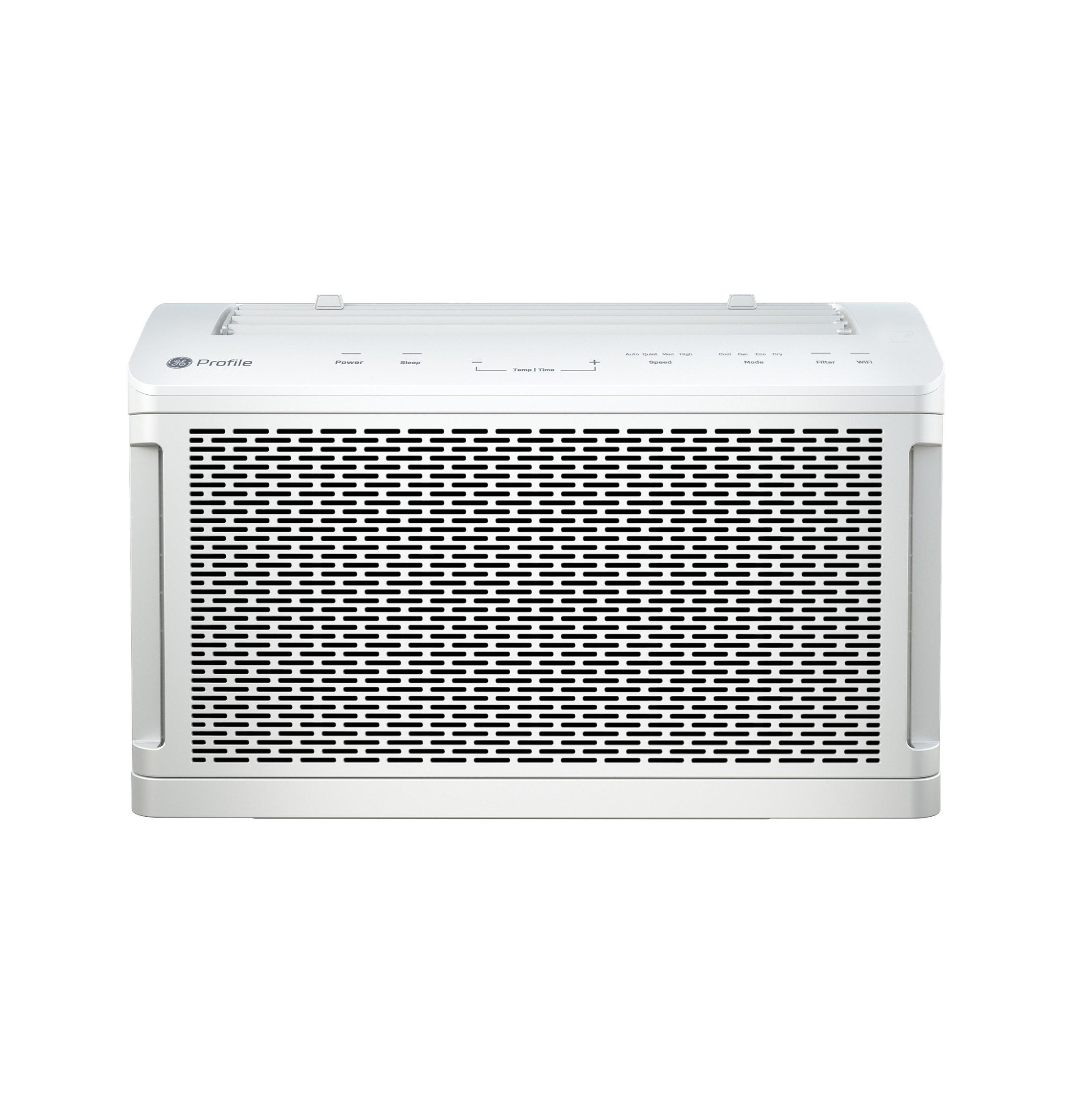 GE Profile ClearView 8300 BTU Smart Window Air Conditioner with Built-In Wi-Fi and Ultra-Quiet Operation for Medium Rooms (White)