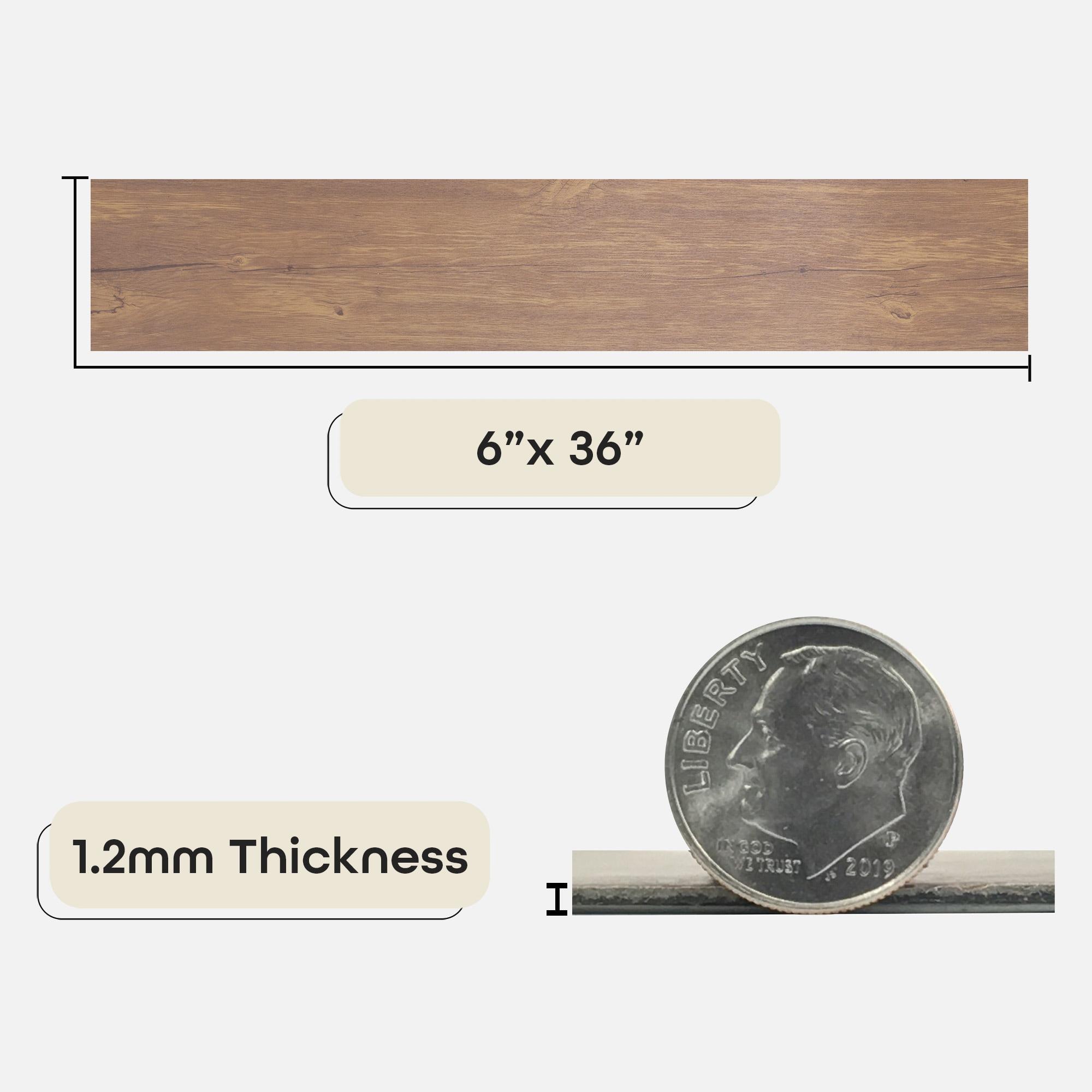 Nexus Thick 6'' W x 36'' L Plank
