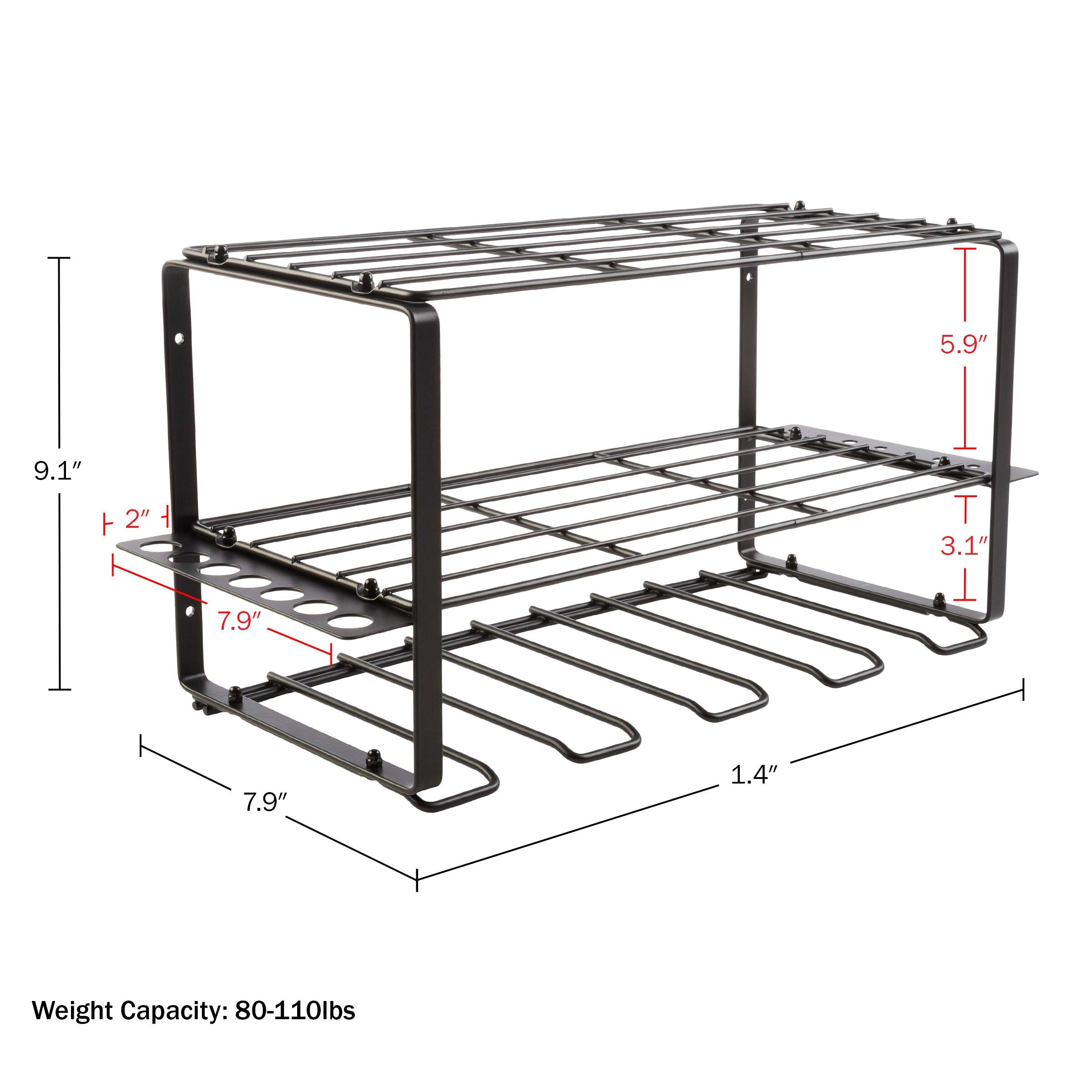 Stalwart 3-Tier Power Tool Organizer Shelving - Wall Mount Garage Storage System for Tools