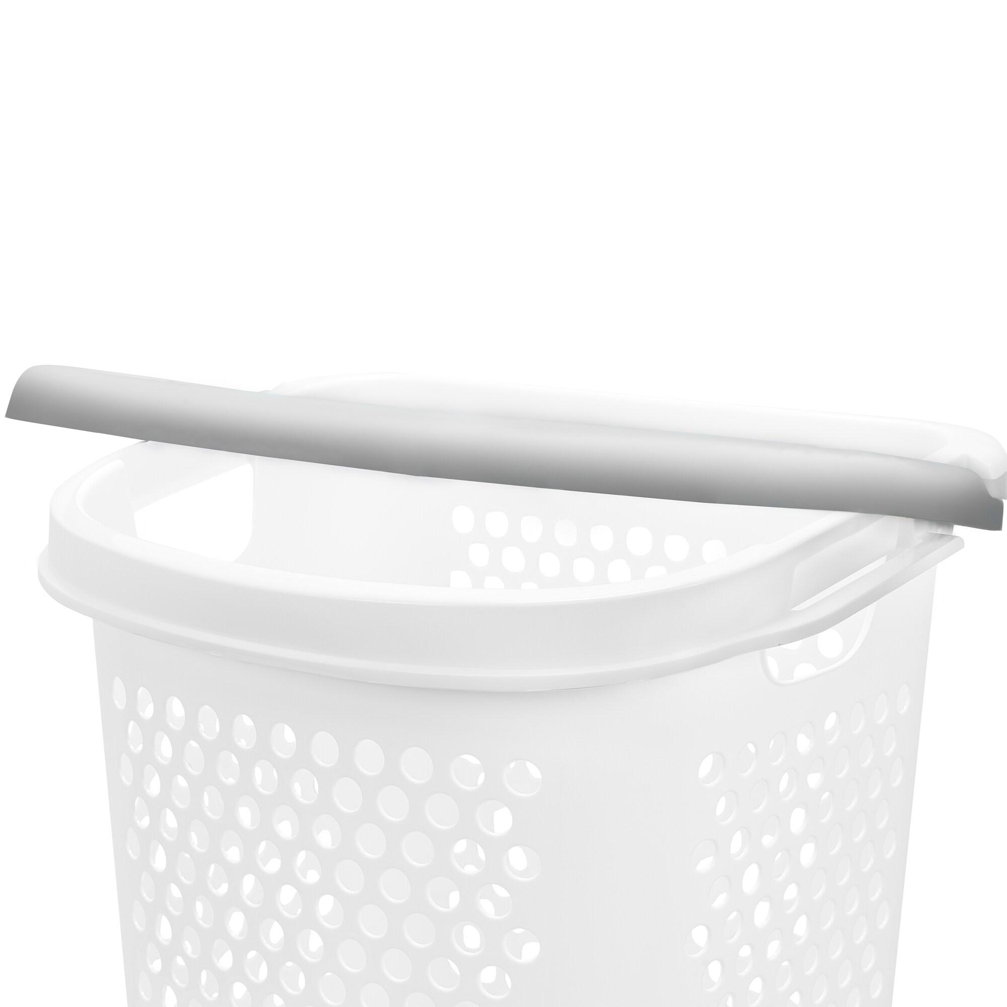 Style Selections 2-Bushel White Plastic Laundry Hamper