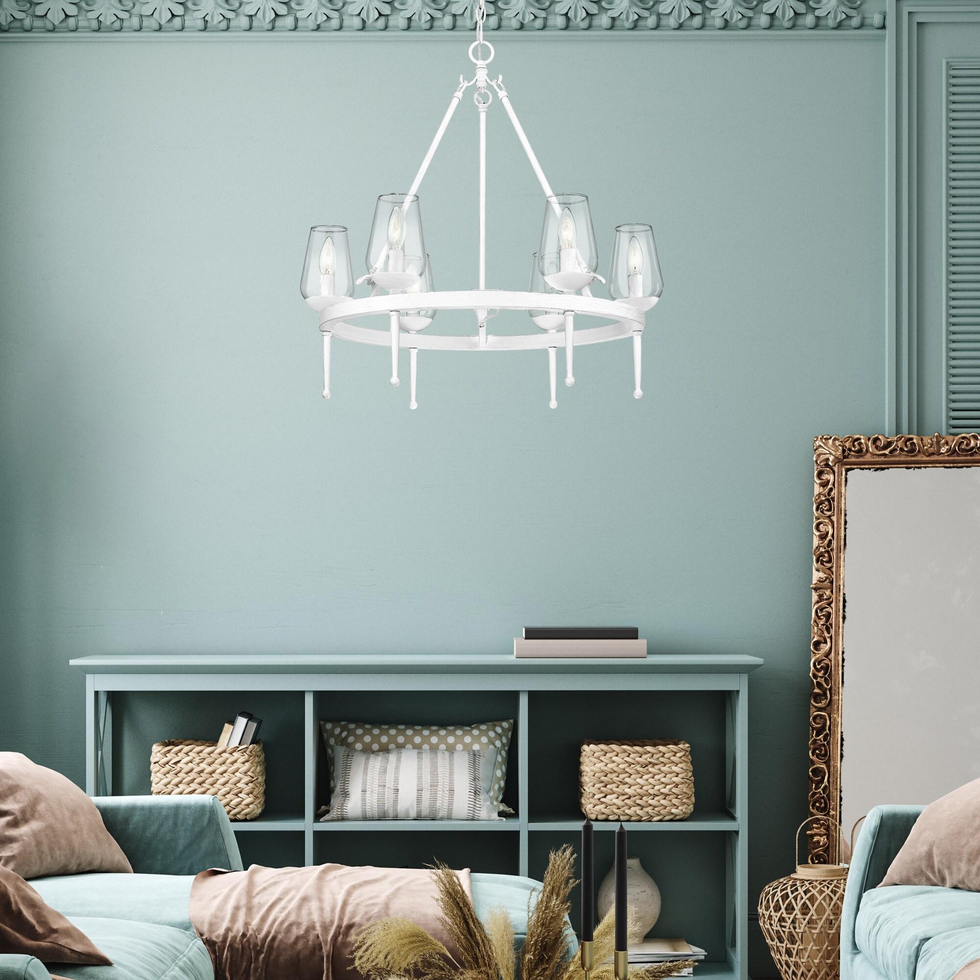 Golden Lighting Carraway 9-Light Chandelier in Copper Patina