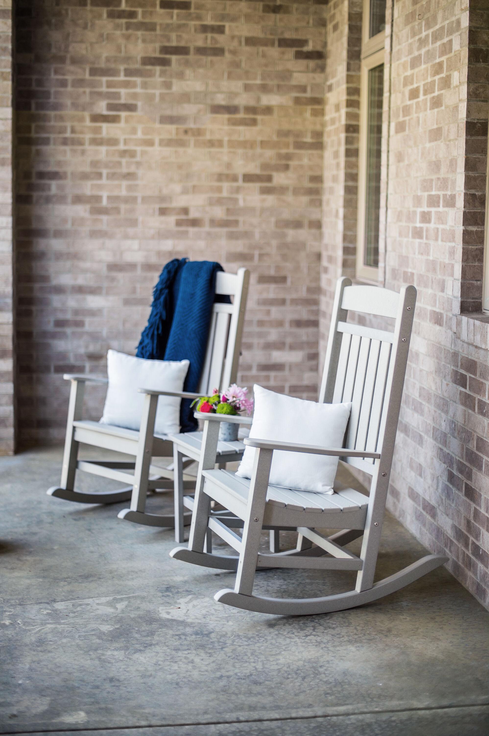 DuroGreen Adirondack Chair Set Made with All-Weather Tangent lumber, 2 Chairs, 1 Side Table, Oversized, High End Patio Furniture for Porch, Lawn, or Deck, No Maintenance, , Forest Green