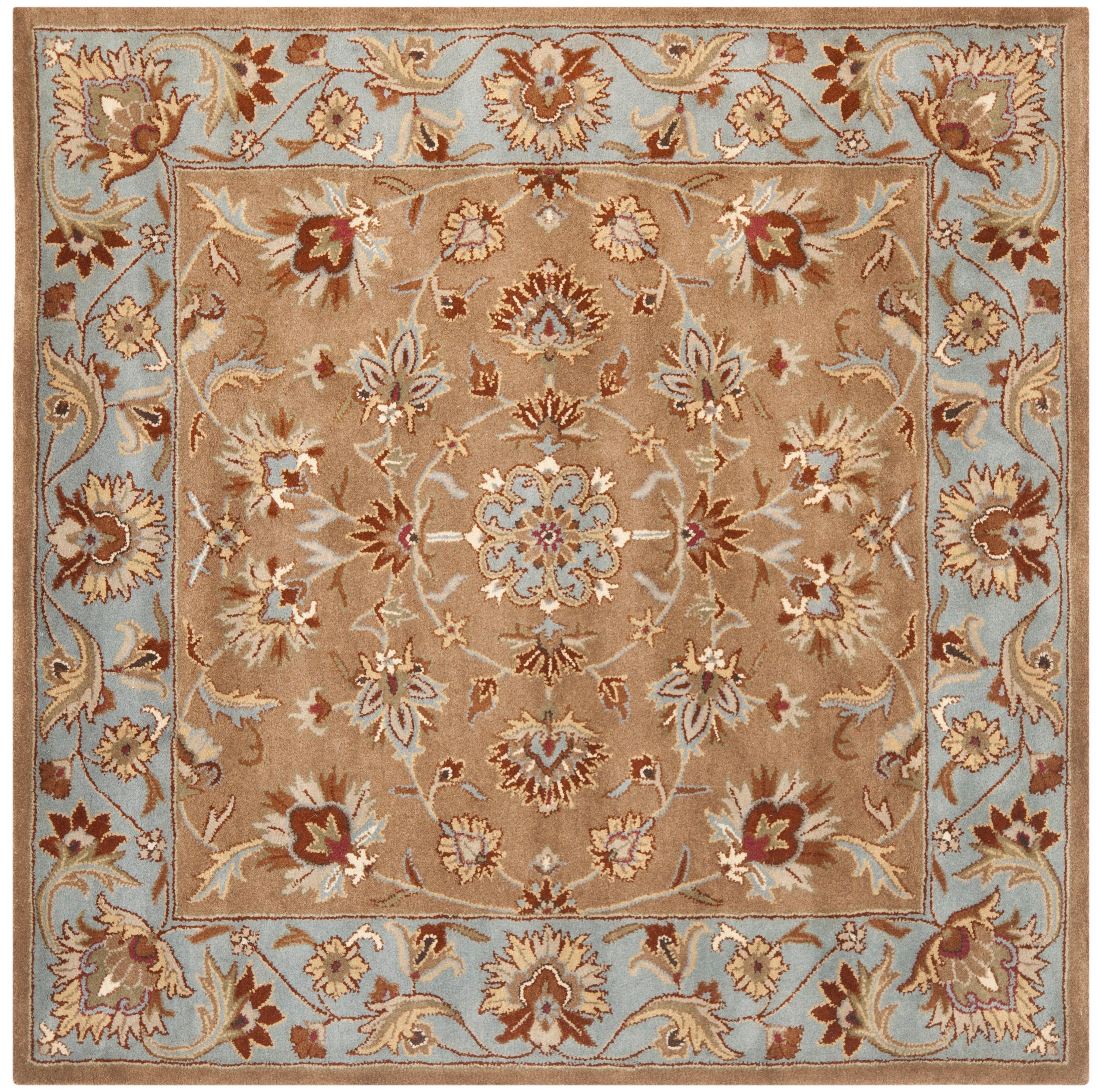 Heritage HG821 Hand Tufted Area Rug - Beige/Blue - 6'x6' - Safavieh.