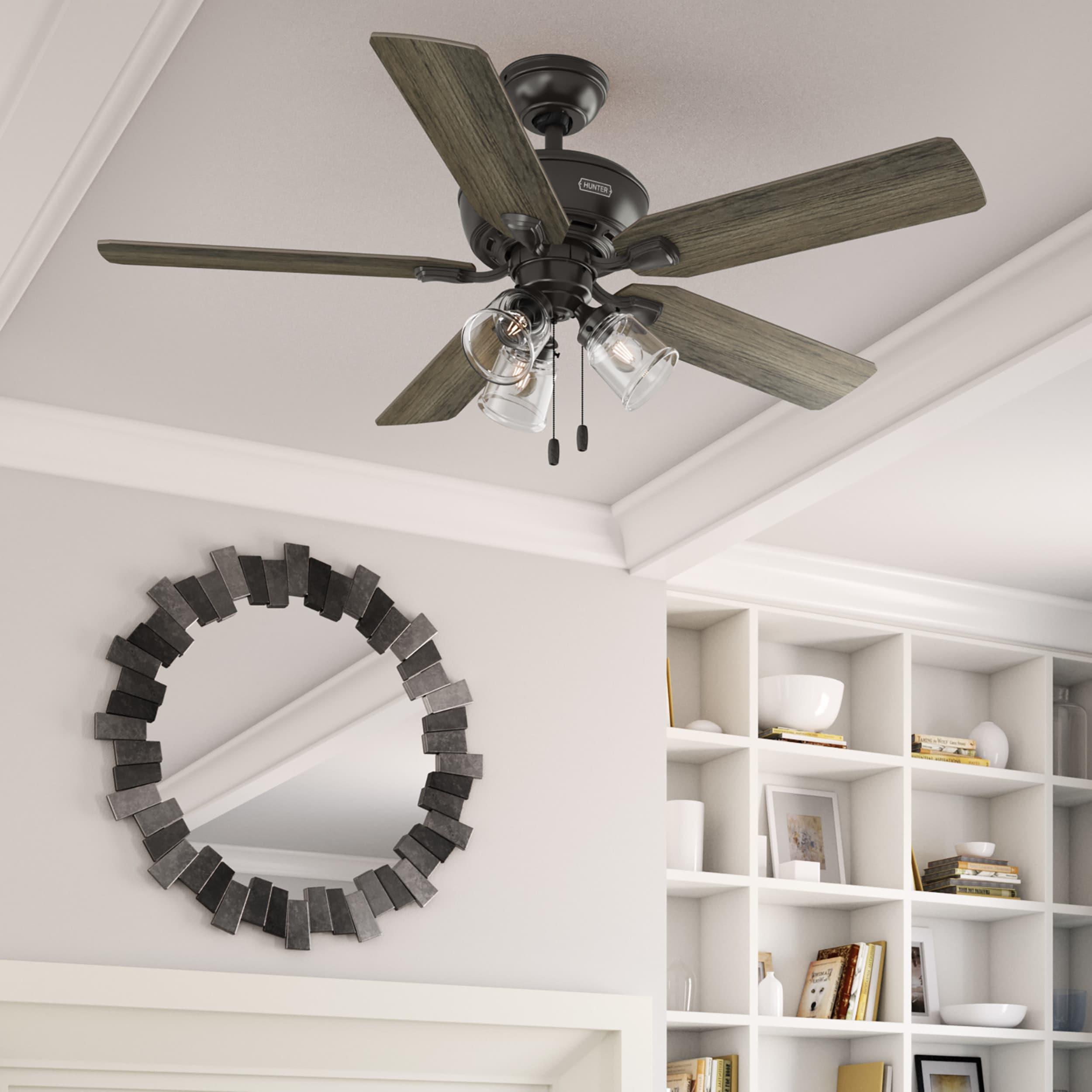 Hunter Fan 52" Rosner 5 - Blade Ceiling Fan With Lights and Pull Chains