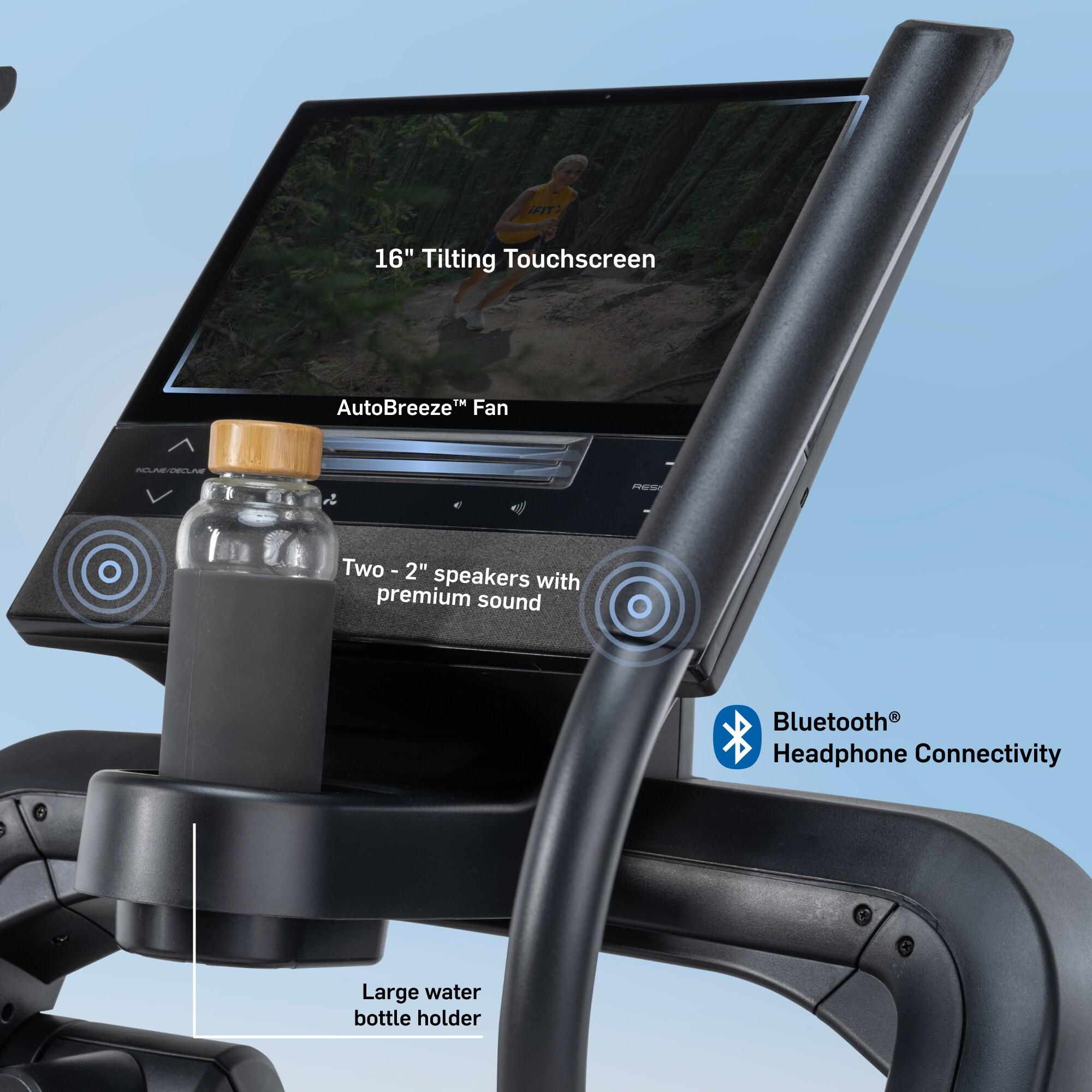 NordicTrack X16 Elliptical with 16" Touchscreen and 26 Resistance Levels; Perfect for Low-Impact Cardio Workouts